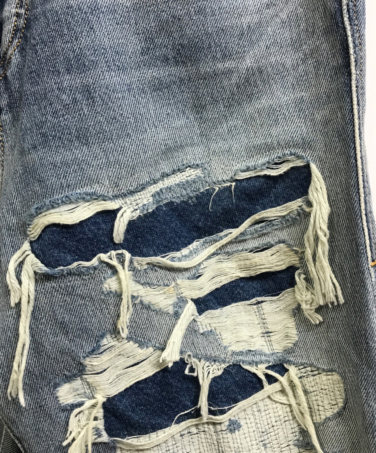 中古・古着通販】DIESEL (ディーゼル) ダメージ加工デニムパンツ 