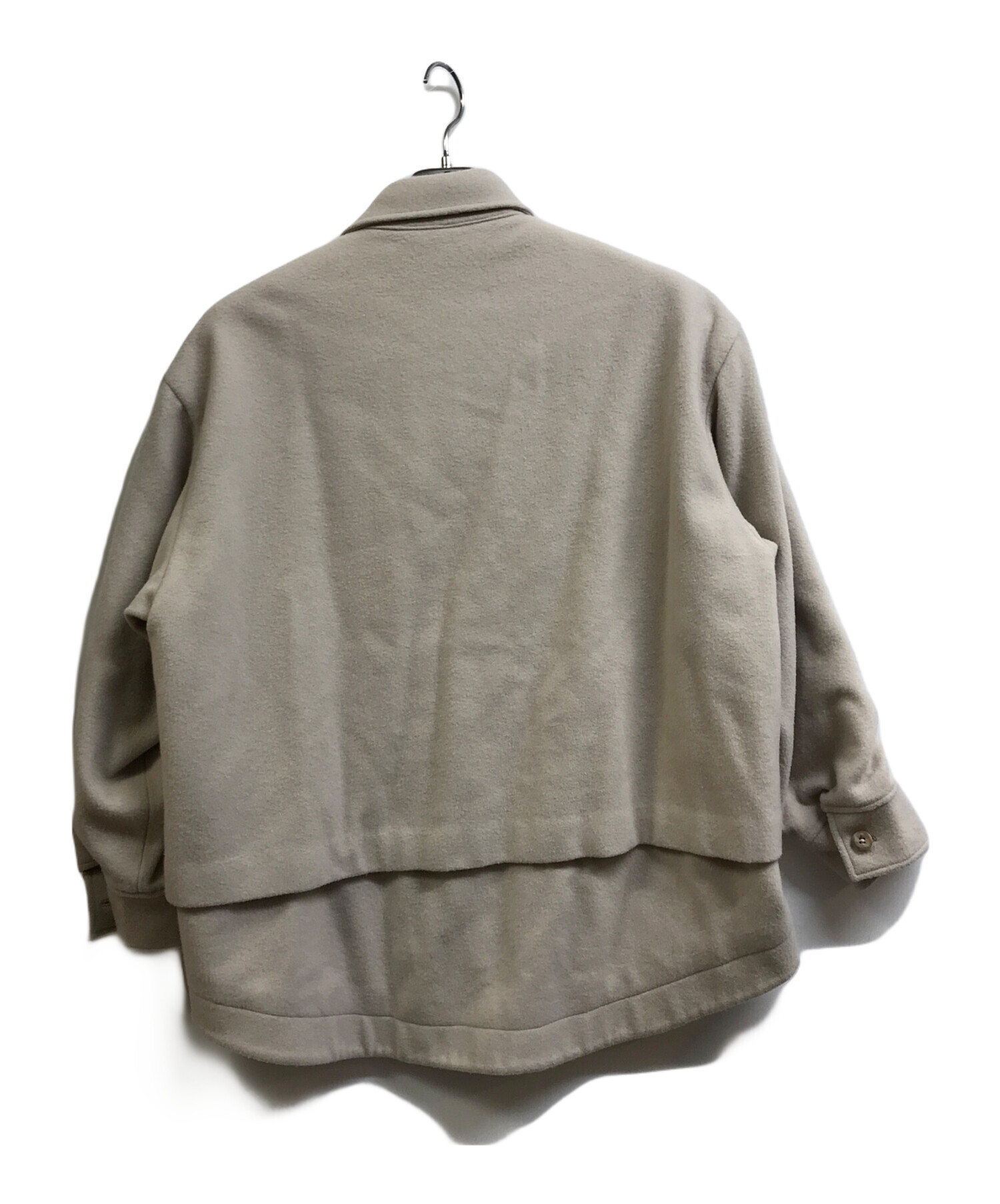 中古・古着通販】CULLNI (クルニ) ヨークレイヤードブルゾン ベージュ 