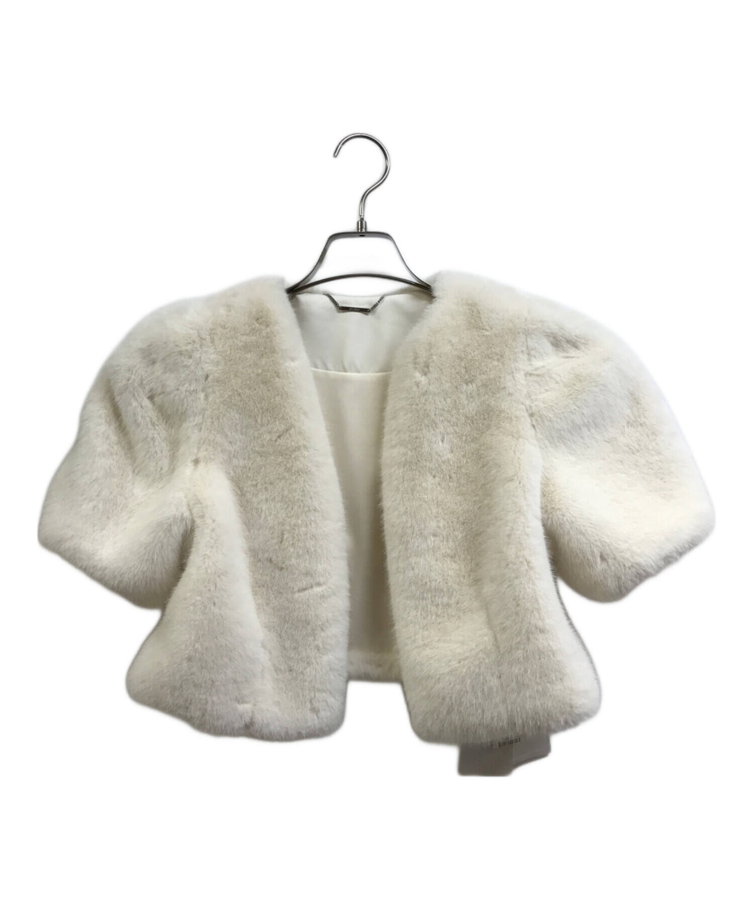 セルフォード半袖エコファーショートジャケット 中古・古着通販】CELFORD (セルフォード) 半袖エコファーショート