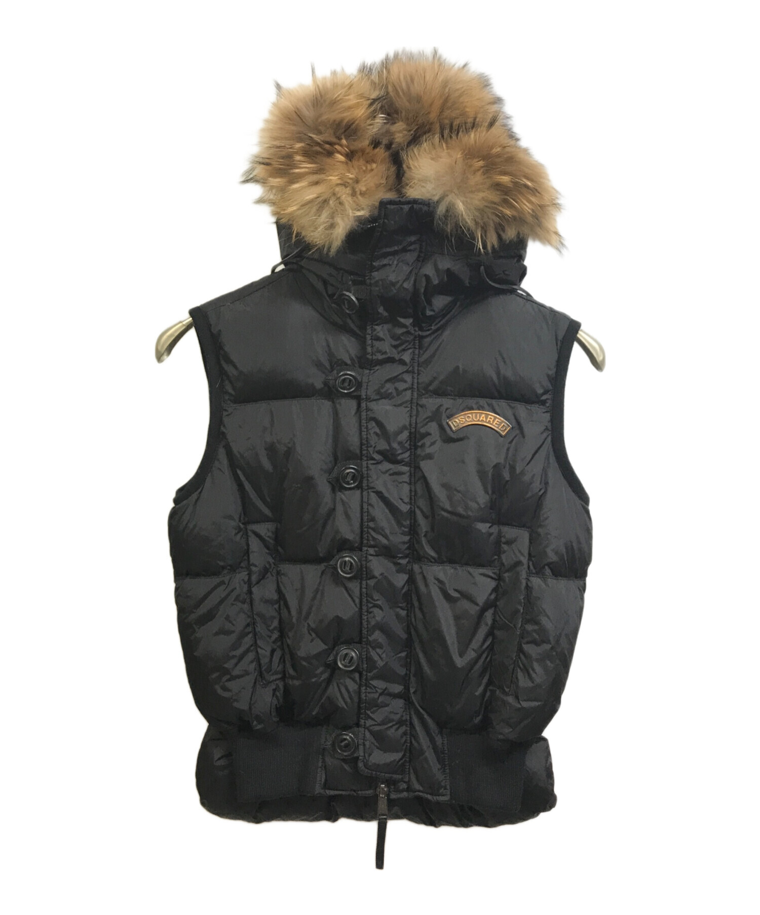 DSQUARED2 ダウンベスト オレンジ ブラック DSQUARED2 ディー