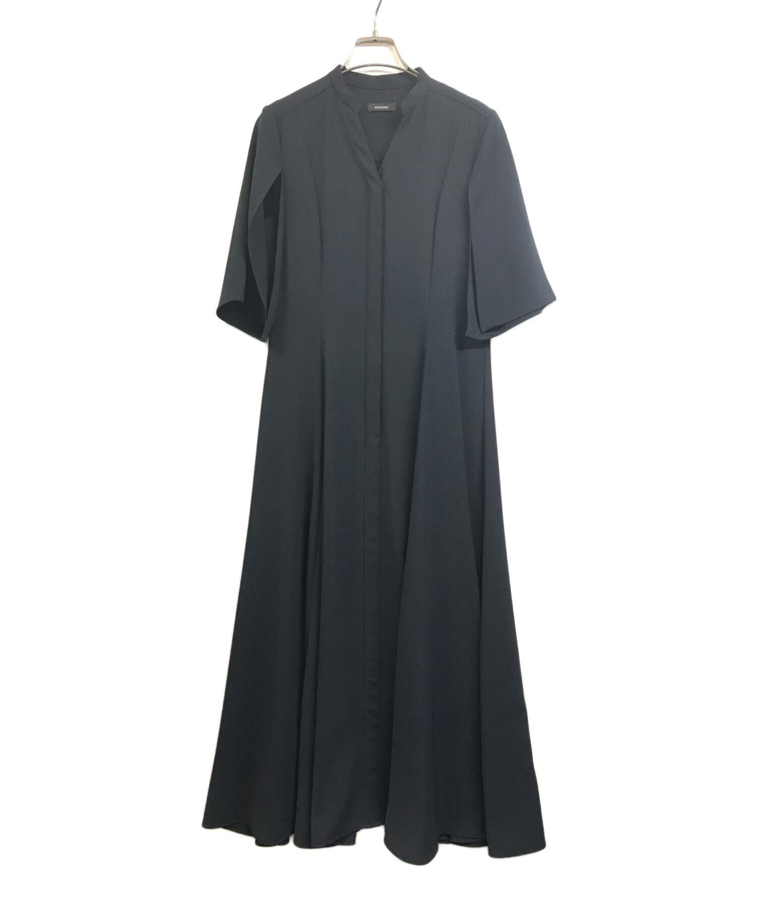 anuans スリットスリーブフレアワンピース ネイビー 中古・古着通販