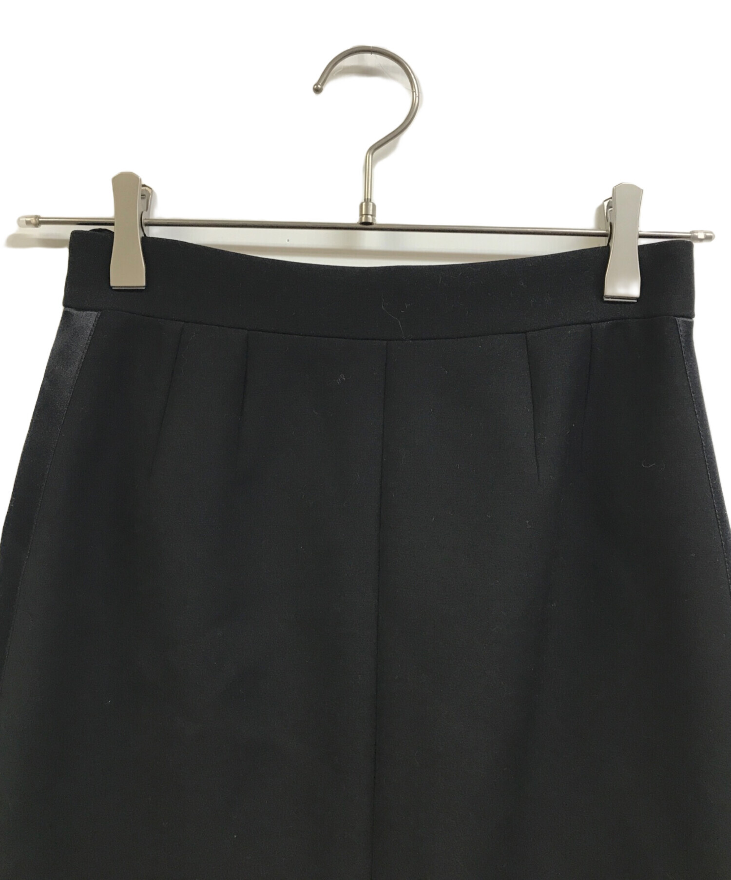 中古・古着通販】CHANEL (シャネル) ウールタイトスカート ブラック