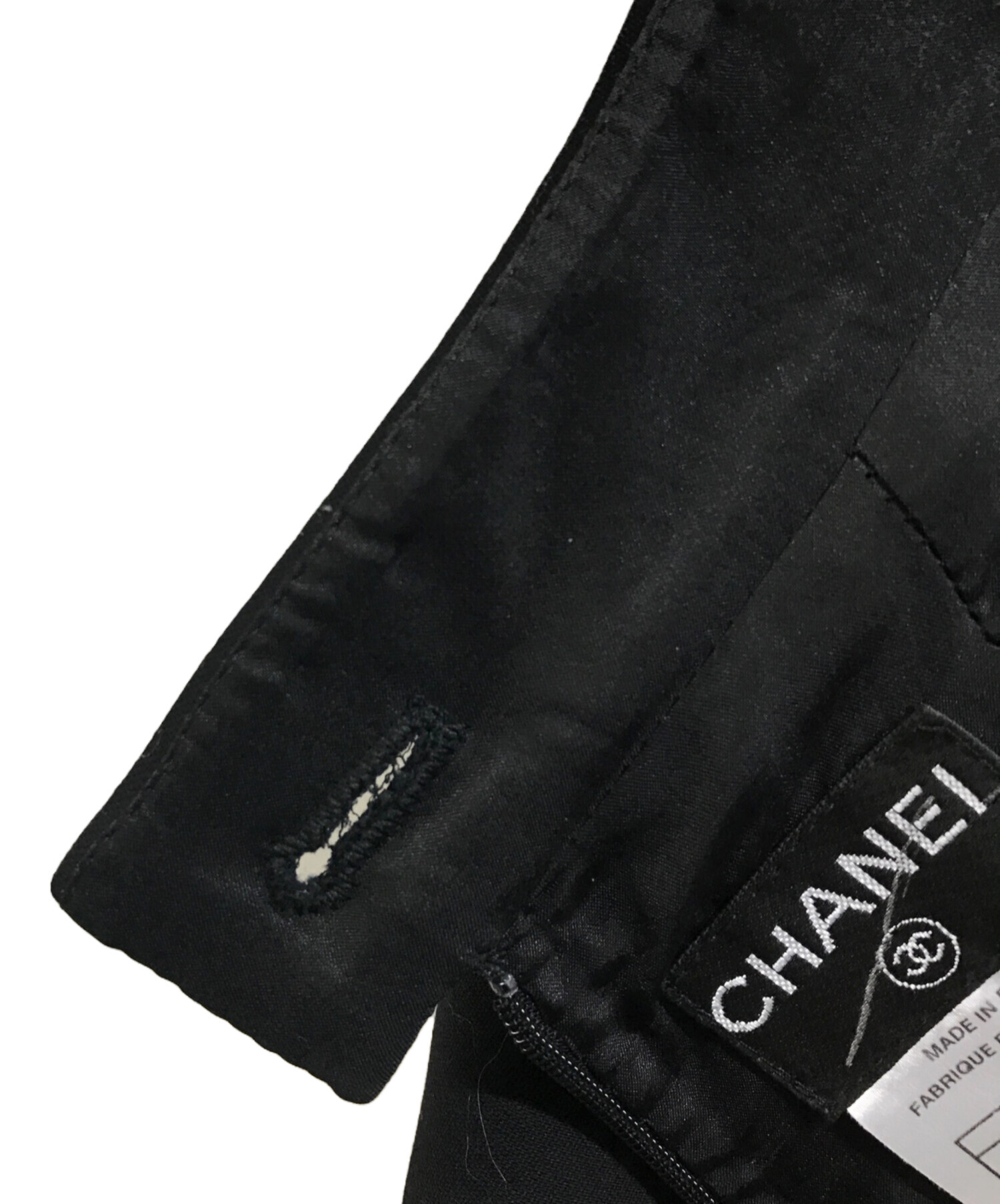 中古・古着通販】CHANEL (シャネル) ウールタイトスカート ブラック