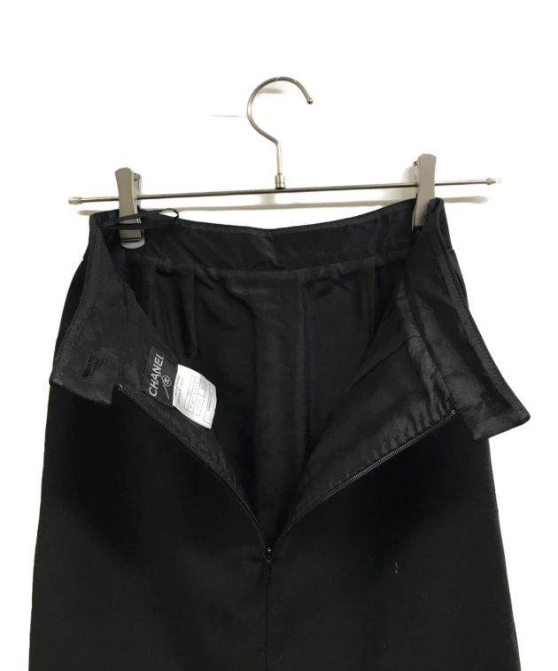 中古・古着通販】CHANEL (シャネル) ウールタイトスカート ブラック
