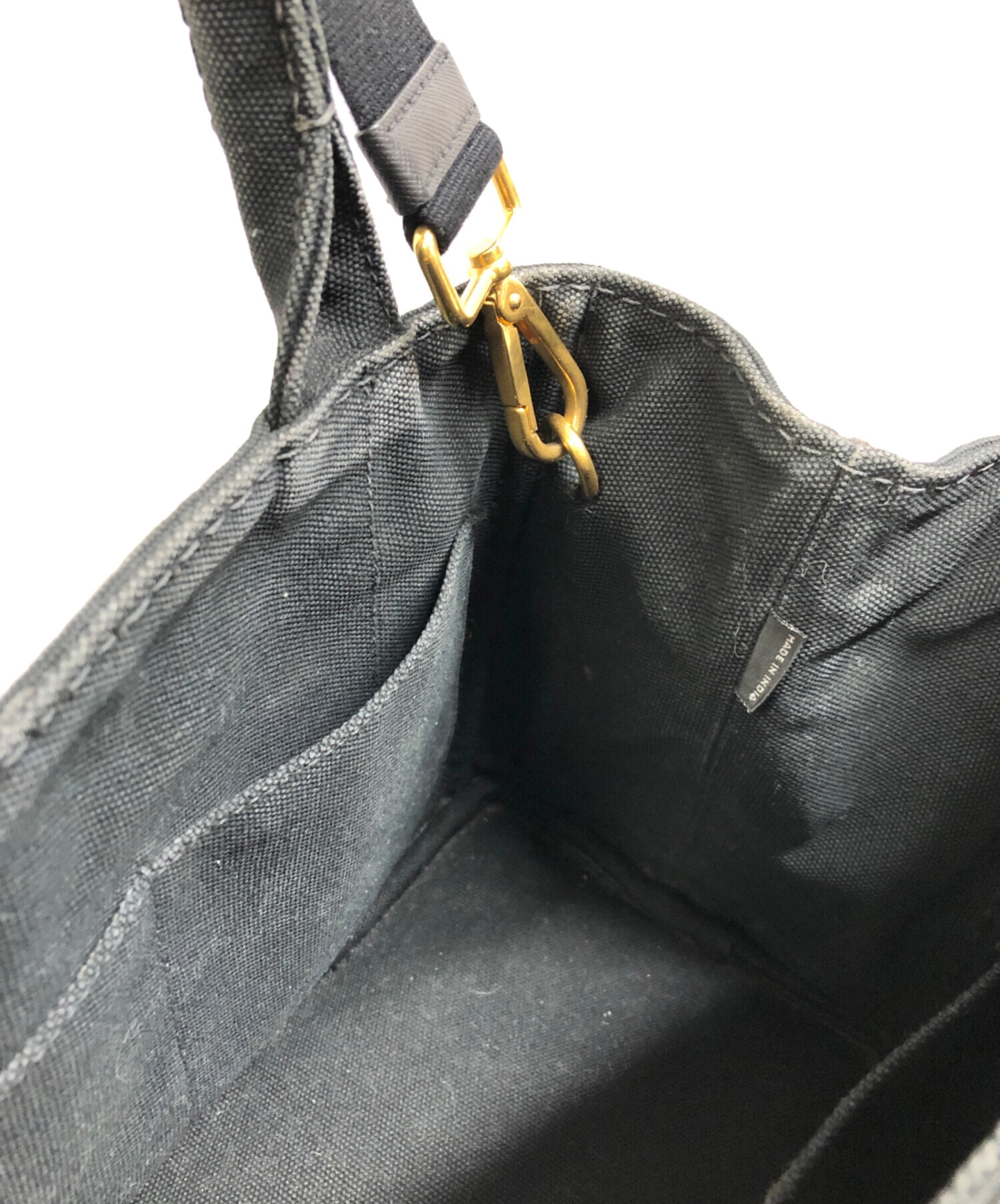 中古・古着通販】PRADA (プラダ) トライアングル カナパ ハンドバッグ 