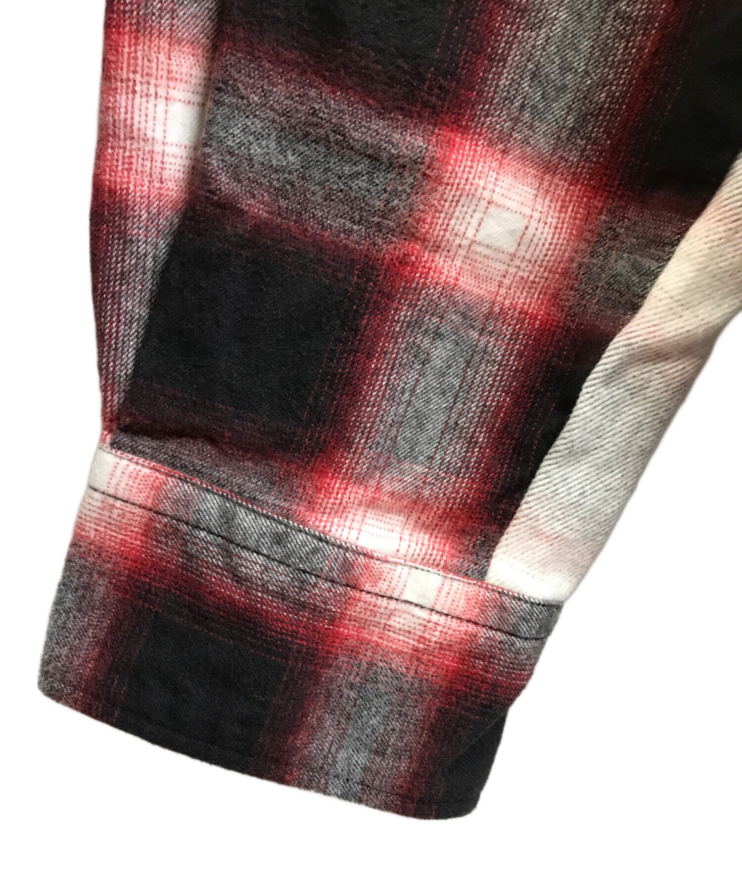 中古・古着通販】SEQUEL (シークエル) LINE NEL CHECK SHIRT レッド 
