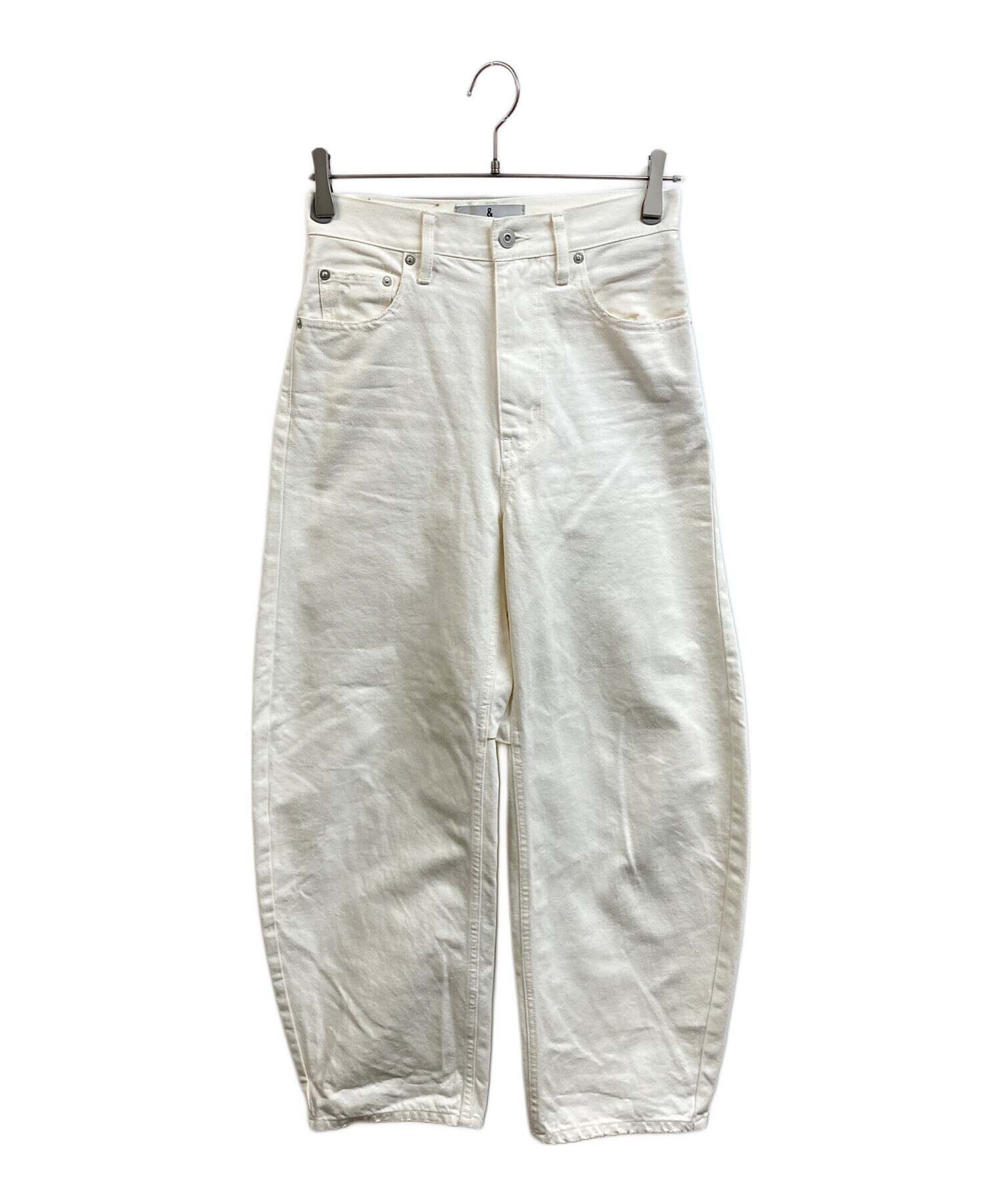 Curensology カレンソロジー カーヴィーデニムパンツ 34 ホワイト