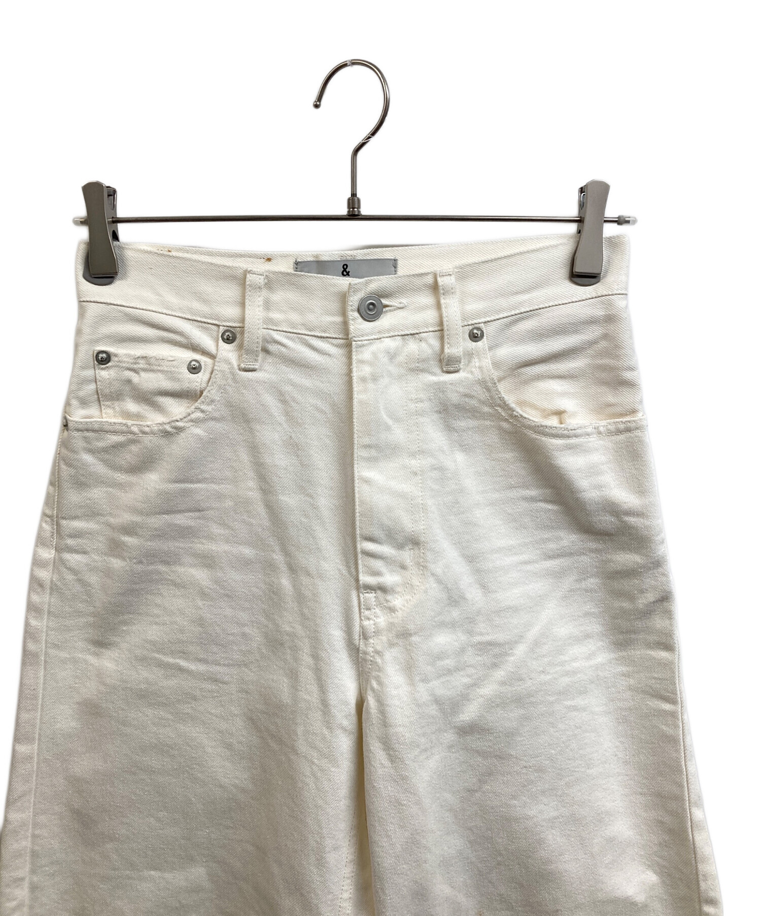 Curensology カレンソロジー カーヴィーデニムパンツ 34 ホワイト