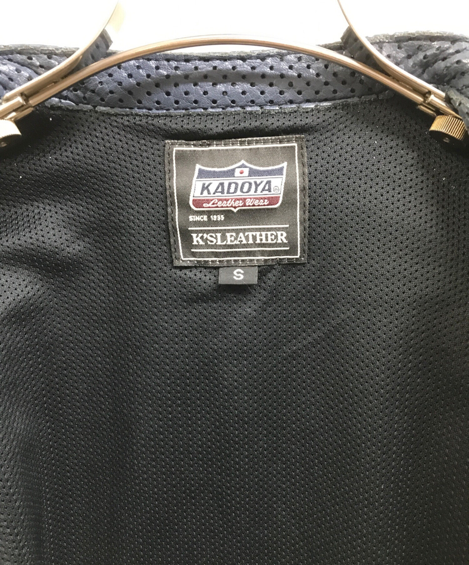 中古・古着通販】KADOYA (カドヤ) パンチングレザーライダース