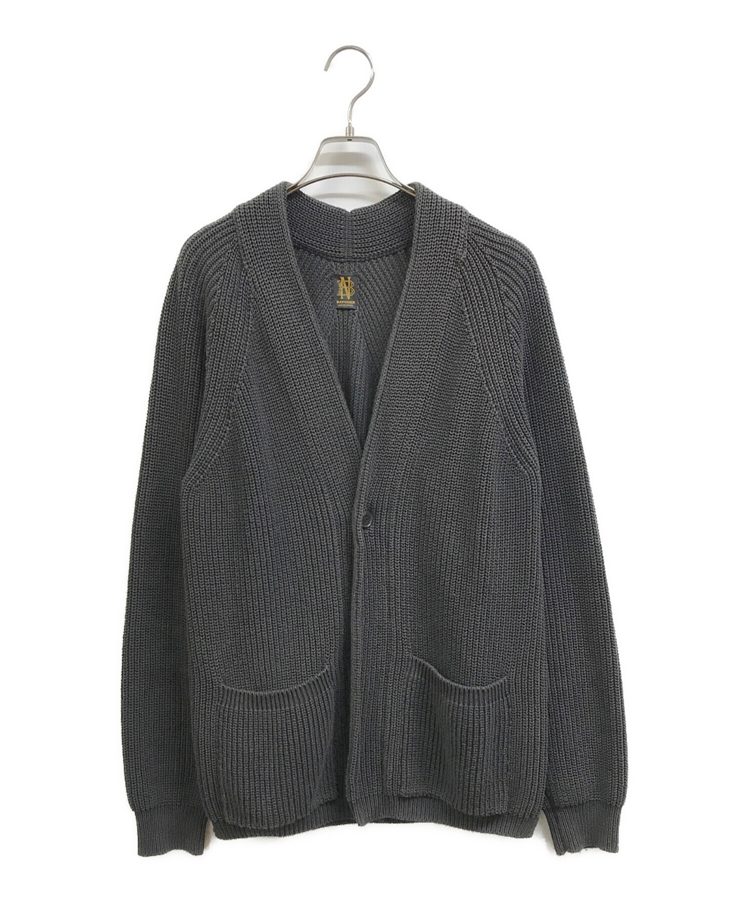 バトナー BATONER カーディガン ハイカウント リブニット セーター BATONER / バトナー | HIGH COUNT RIB CARDIGAN ハイカウント
