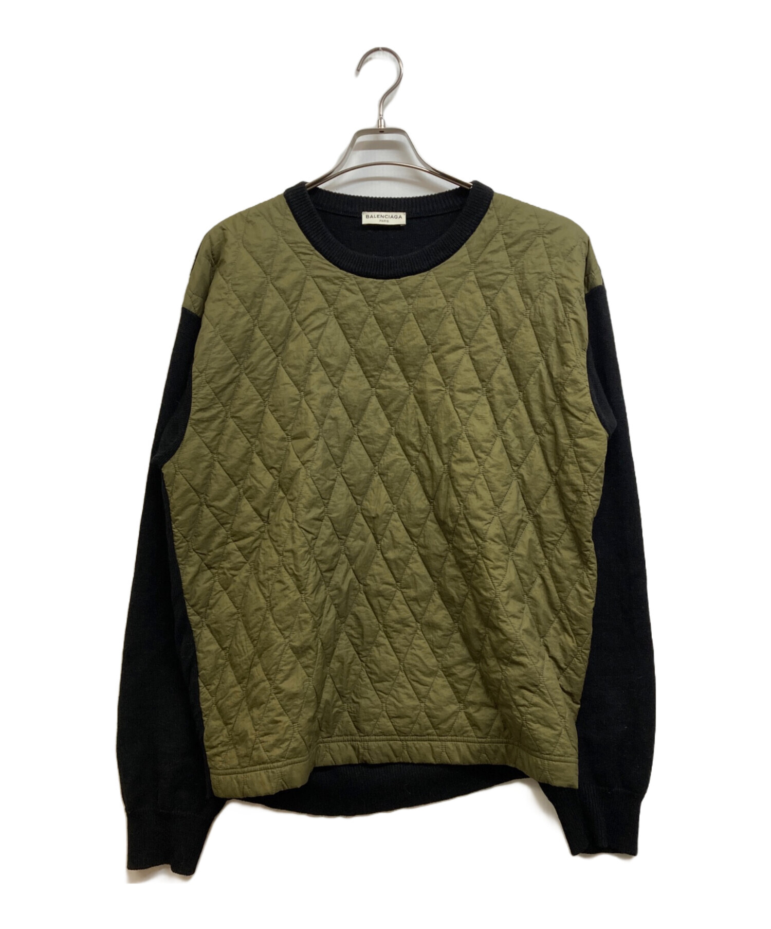 中古・古着通販】BALENCIAGA (バレンシアガ) キルティング 切替 ニット 