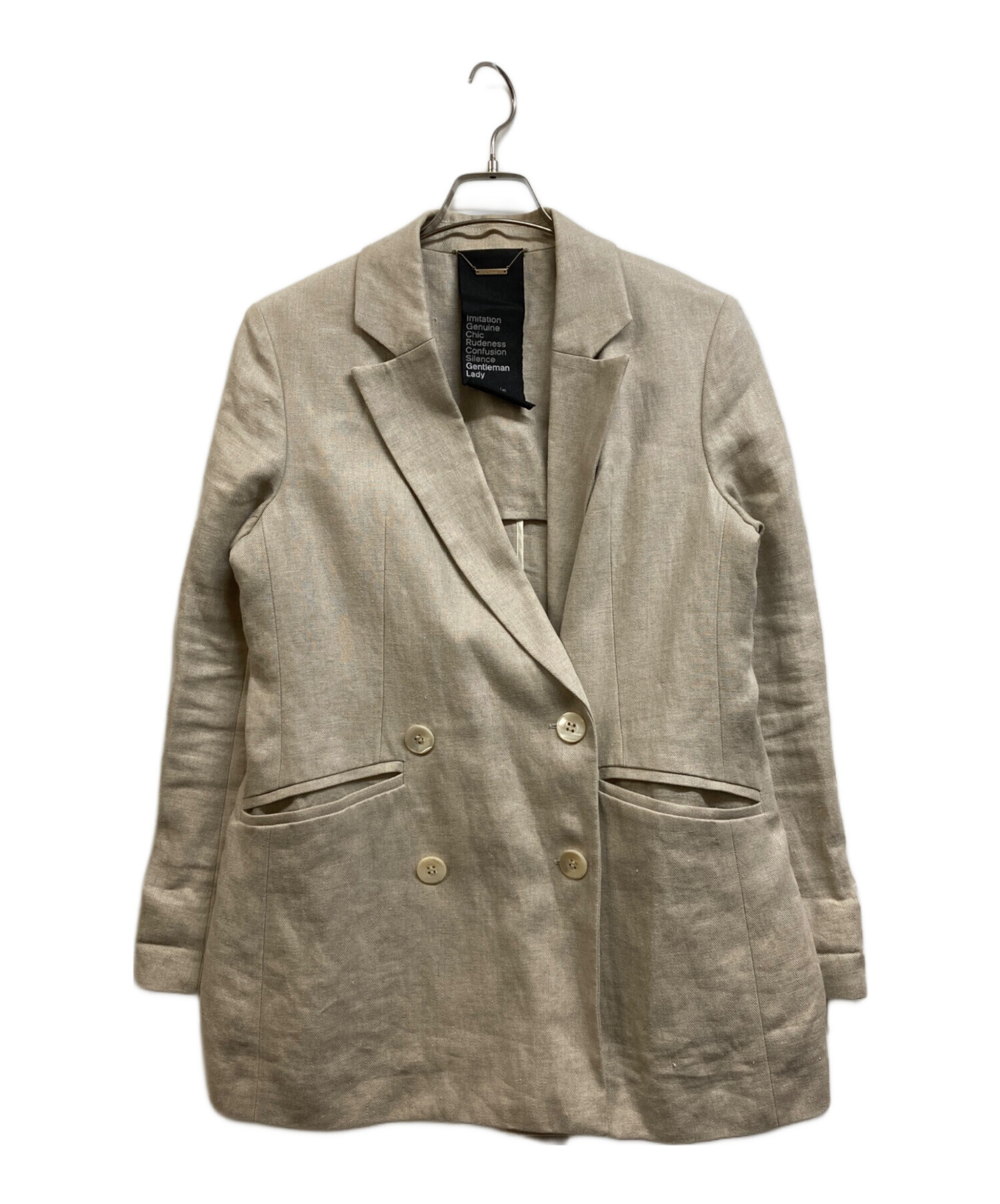 中古・古着通販】Chaos (カオス) テーラードジャケット ベージュ