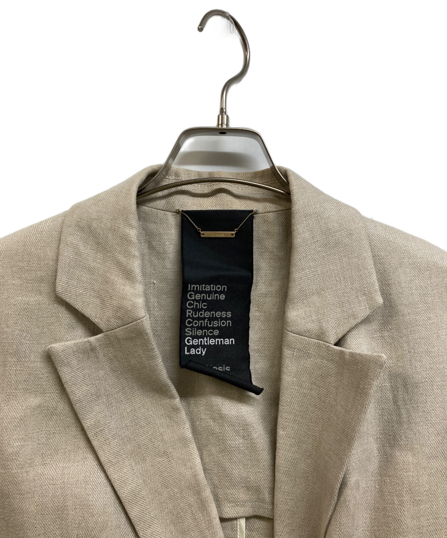 中古・古着通販】Chaos (カオス) テーラードジャケット ベージュ