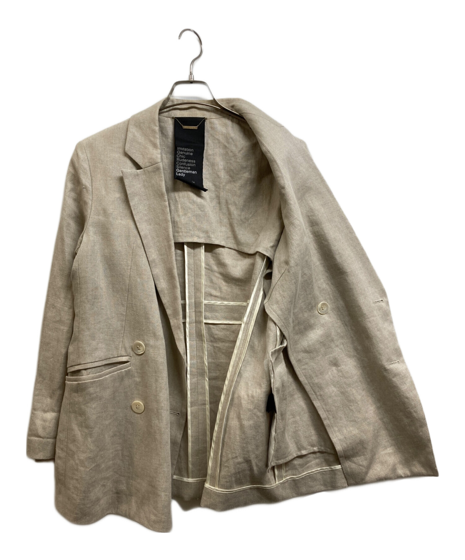 中古・古着通販】Chaos (カオス) テーラードジャケット ベージュ