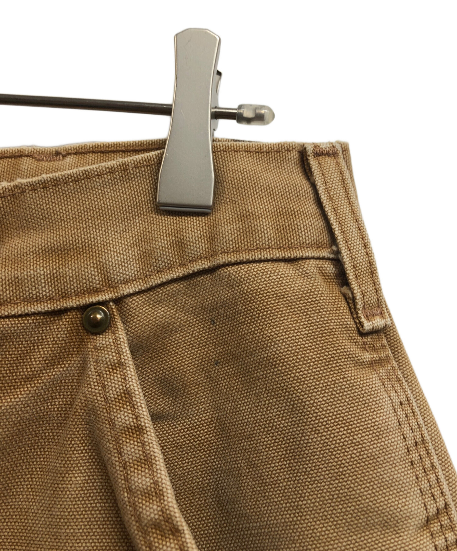 32×34 Carhartt ダブルニー ブラウン ダメージ 雰囲気系 ゆるだぼ