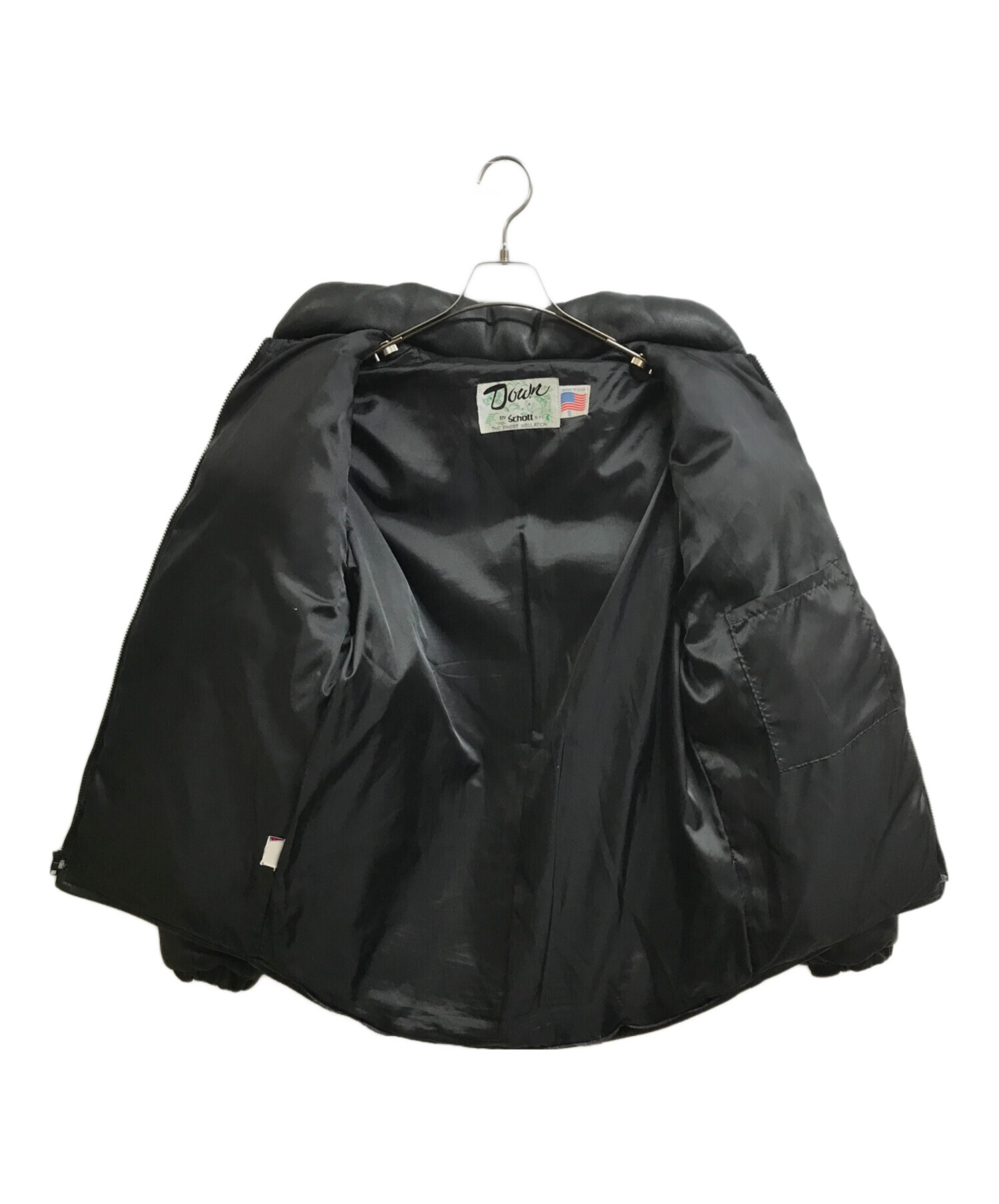 L相当 schott ショット レザー ジャケット ダウンジャケット ブラック 楽天市場】【SALE!!】 Schott ショット レザー クラシック