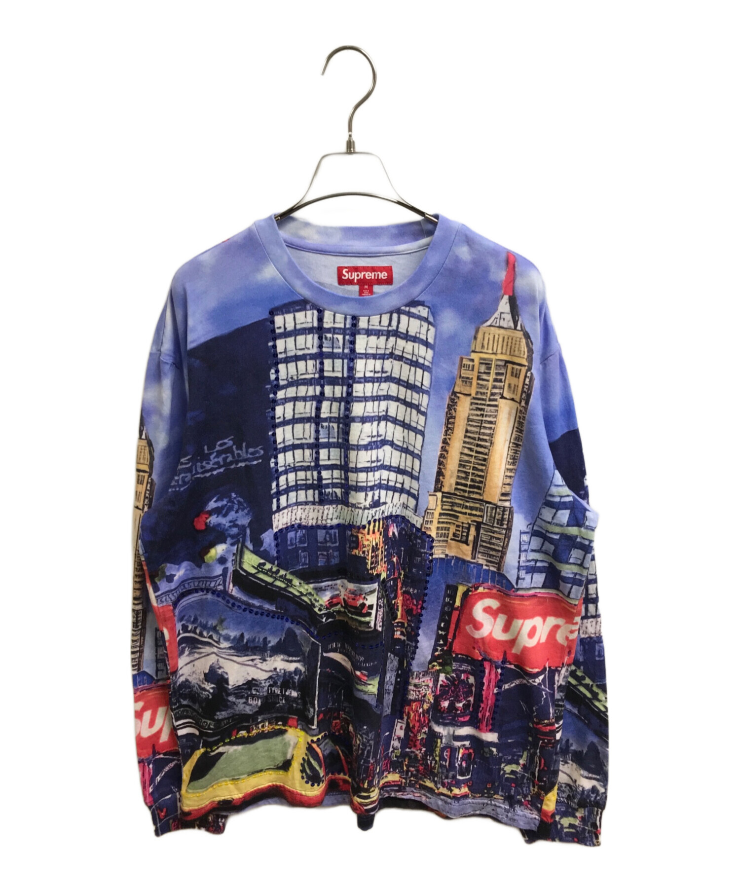 中古・古着通販】SUPREME (シュプリーム) Skyline Sequin L/S パープル 