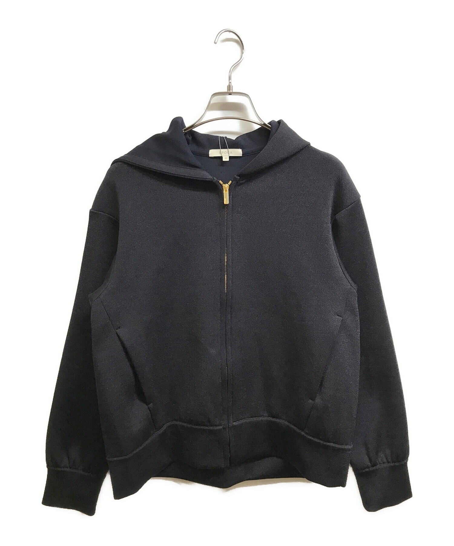 中古・古着通販】EPOCA (エポカ) メタルライクヤーンニット ジップ 