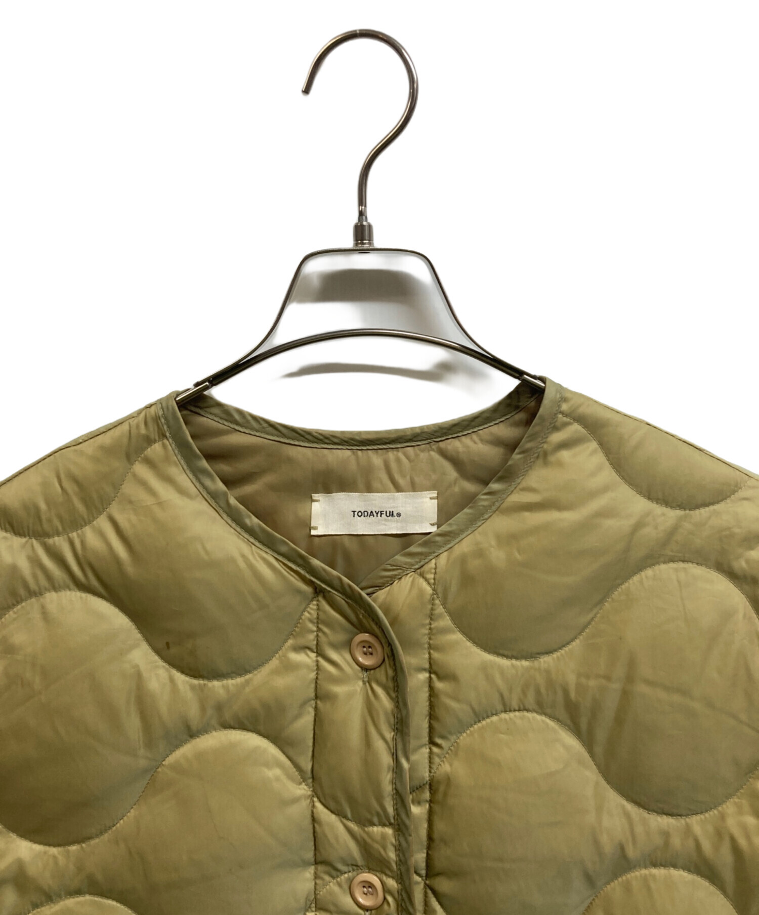 中古・古着通販】TODAYFUL (トゥデイフル) Collarless Quilting Jacket 