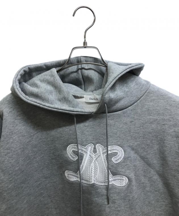中古・古着通販】Darich (ダーリッチ) レースアップリケロゴフーディ