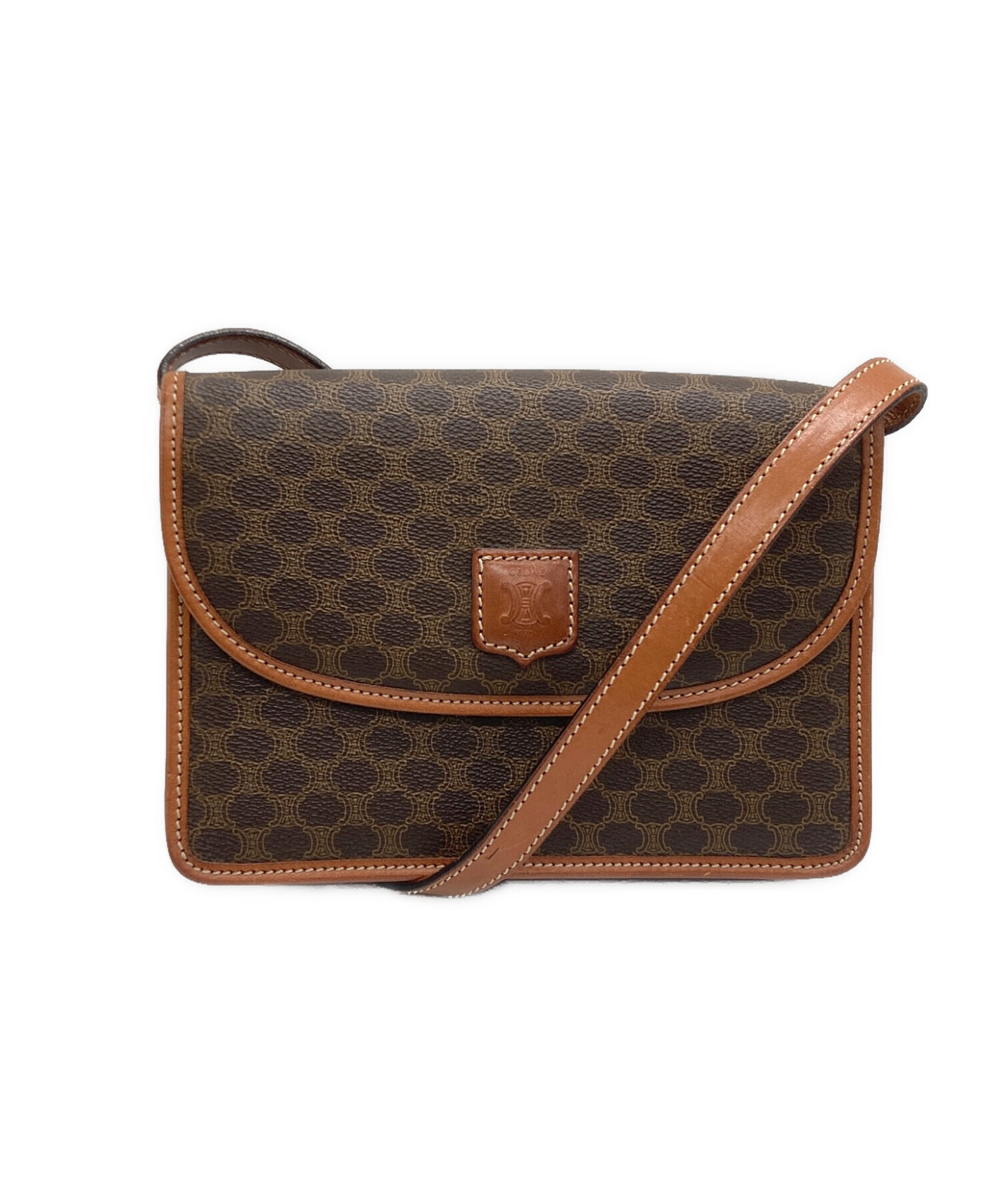 中古・古着通販】CELINE (セリーヌ) マカダム柄ショルダーバッグ 