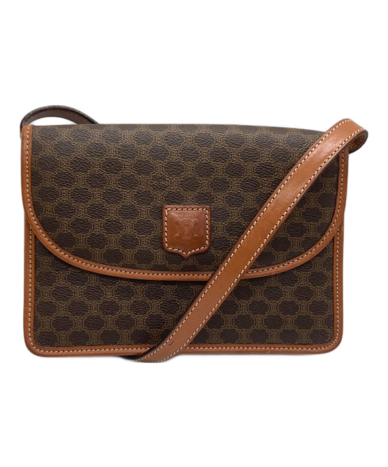 中古・古着通販】CELINE (セリーヌ) マカダム柄ショルダーバッグ 