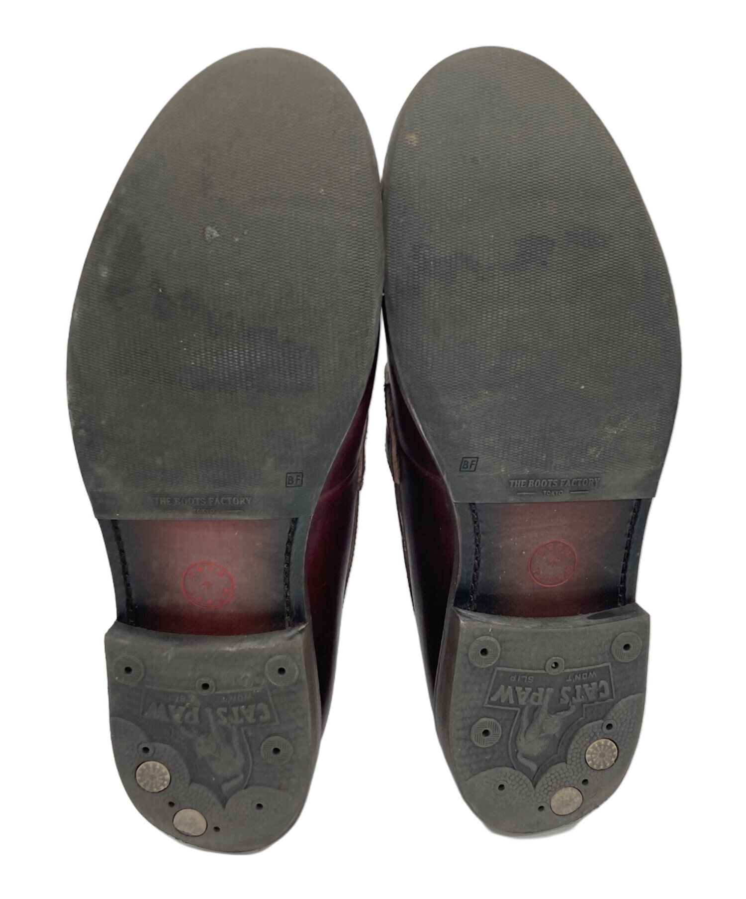 バーガンディ ウィールローブ　9D 中古・古着通販】wheel robe (ウィールローブ) HEAVY STITCHING LOAFER
