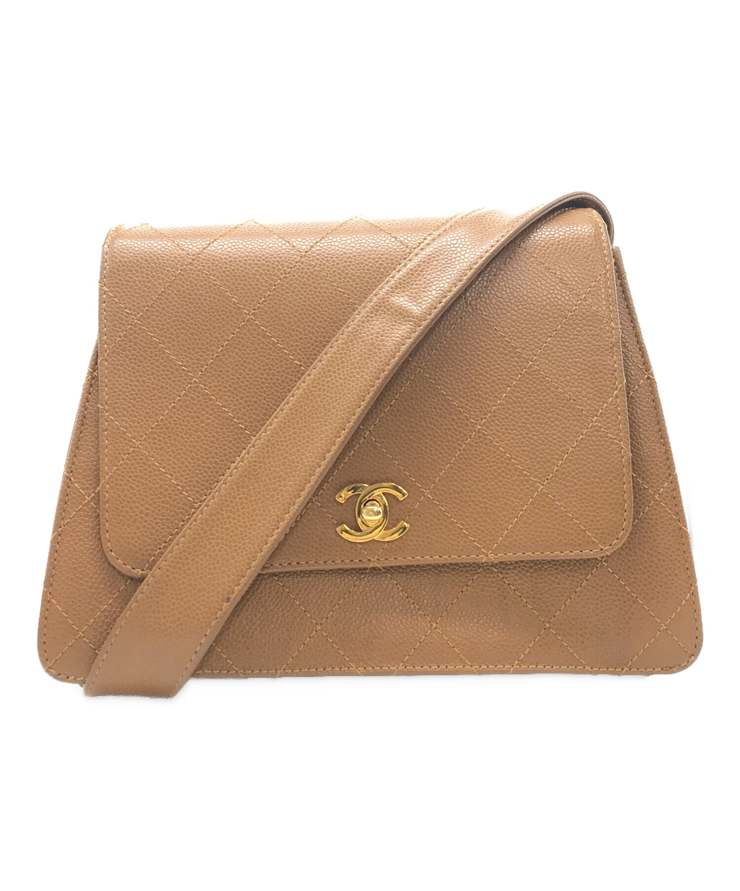 中古・古着通販】CHANEL (シャネル) キャビアスキン ココマーク ワン  