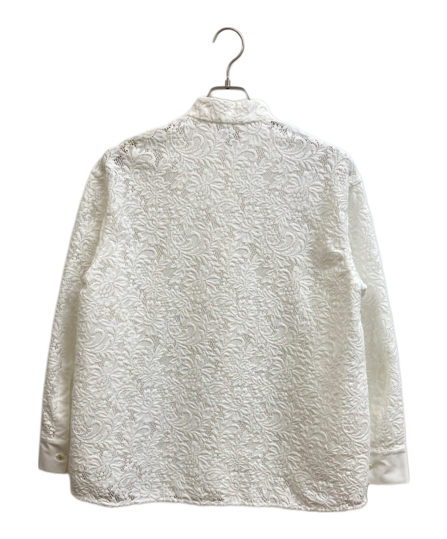 中古・古着通販】heliopole (エリオポール) LACE SHIRT ホワイト 