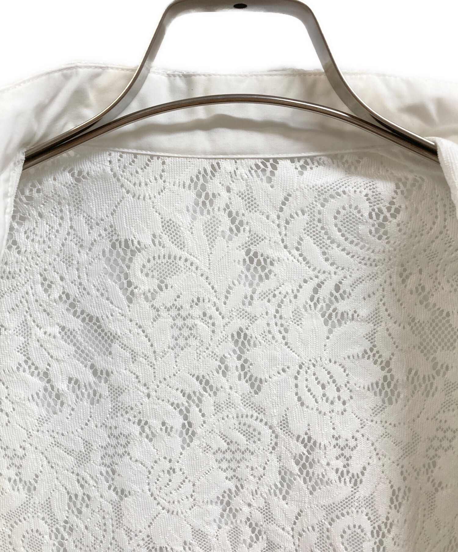 中古・古着通販】heliopole (エリオポール) LACE SHIRT ホワイト 