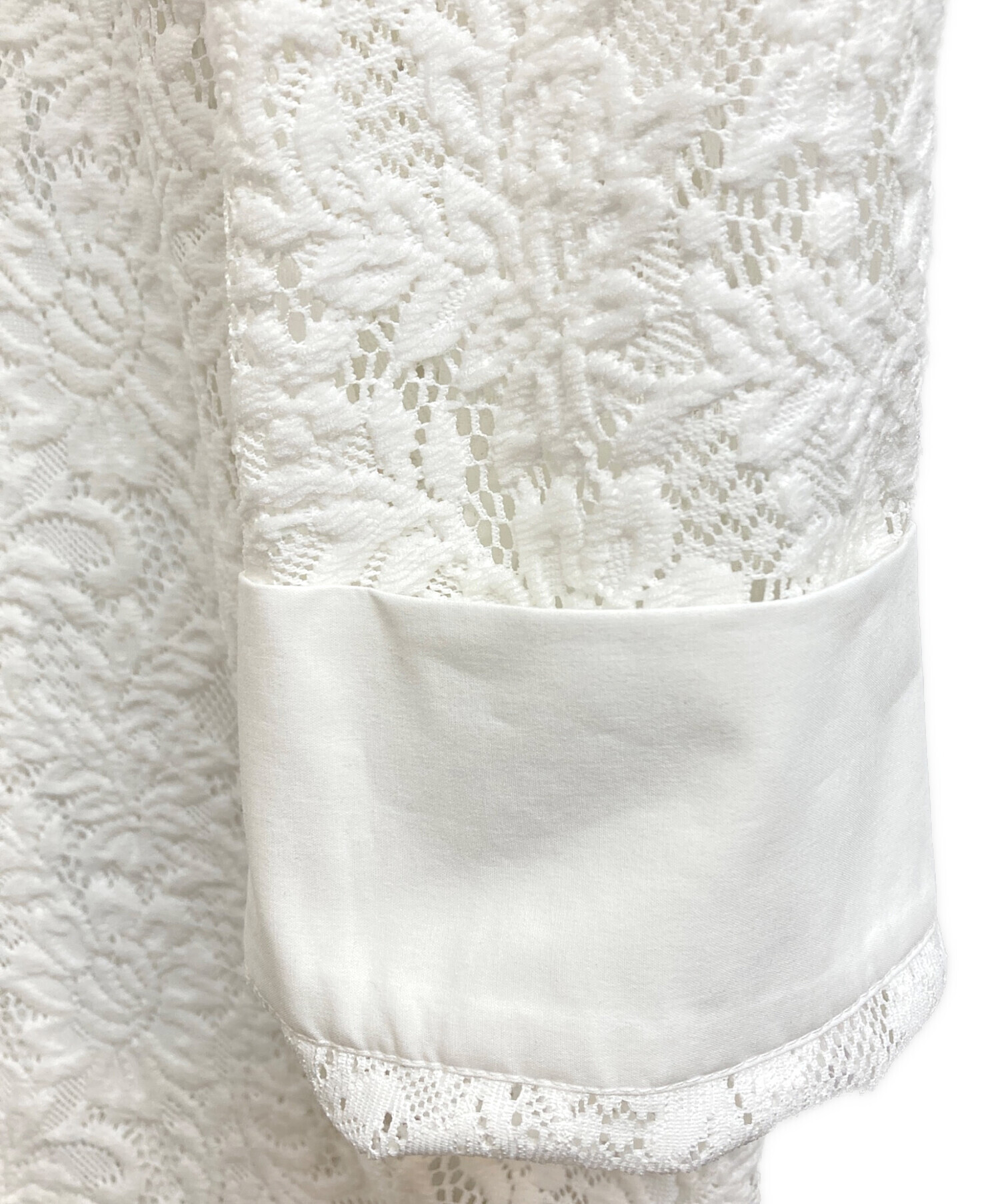 中古・古着通販】heliopole (エリオポール) LACE SHIRT ホワイト 