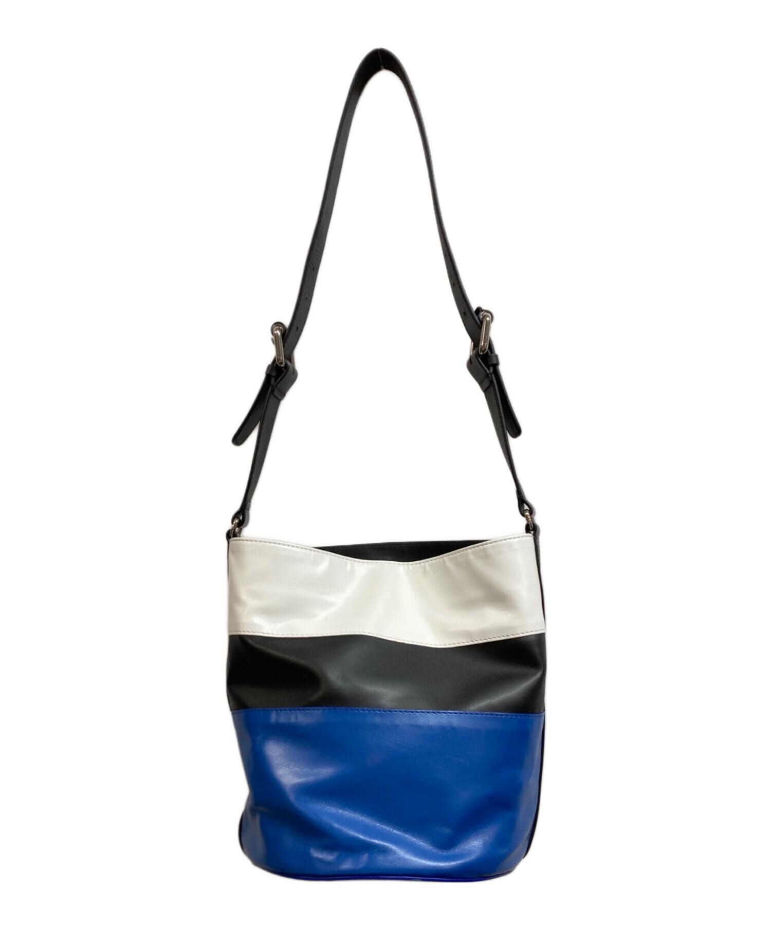 中古・古着通販】PLAN C (プランシー) BUCKET BAG ホワイト×ブルー 