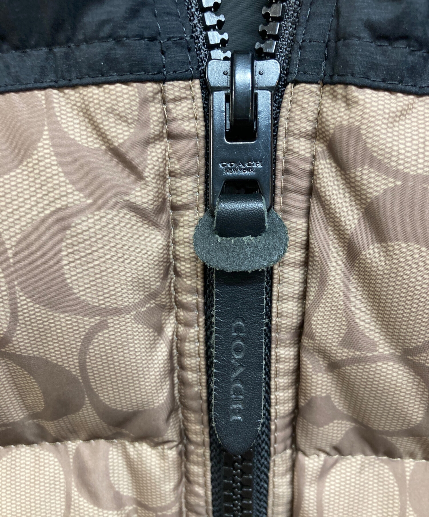 中古・古着通販】COACH (コーチ) シグネチャーダウンベスト ベージュ 