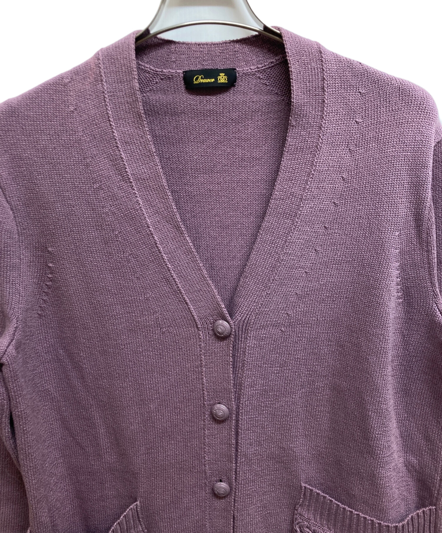 中古・古着通販】DRAWER (ドゥロワー) 7GフリンジVネックロング