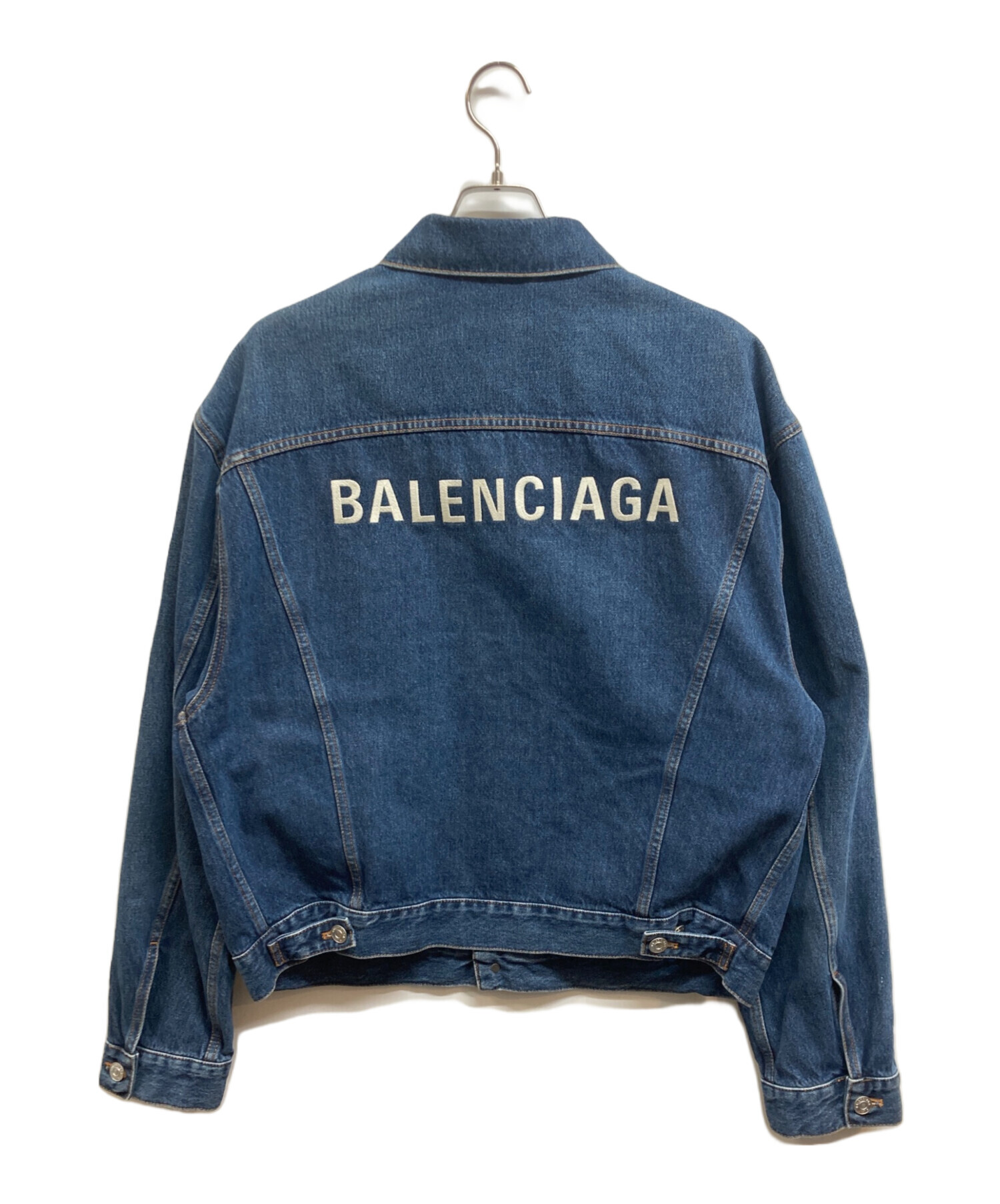 正規店購入美品BALENCIAGAオーバーサイズバックロゴデニムジャケット 44 中古・古着通販】BALENCIAGA (バレンシアガ) Balenciaga Large