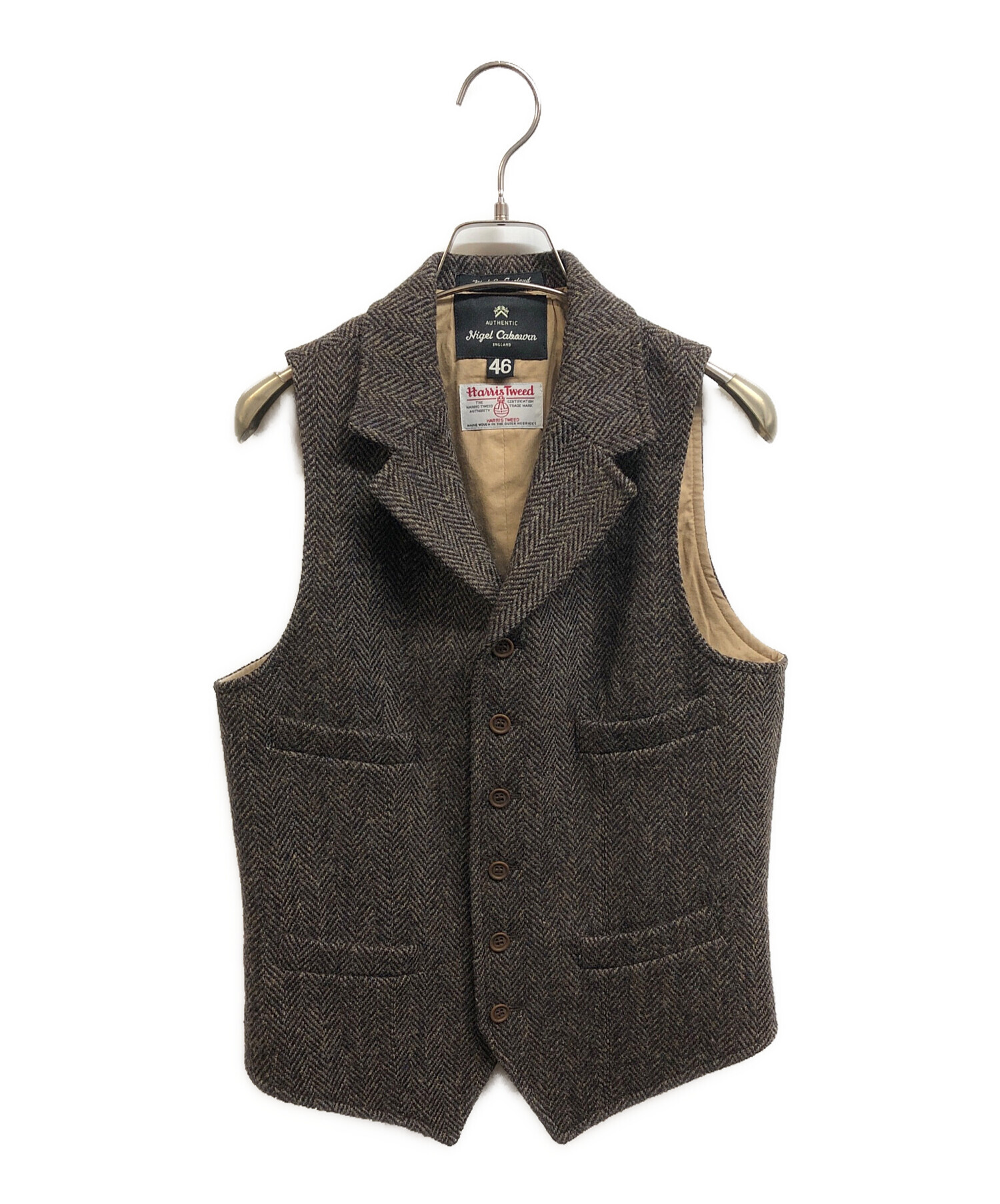 ナイジェルケーボン マロリーベスト 46 ハリスツイード ☆Nigel Cabourn☆マロリーベスト ジレ☆HARRIS TWEED☆MALLORY VEST