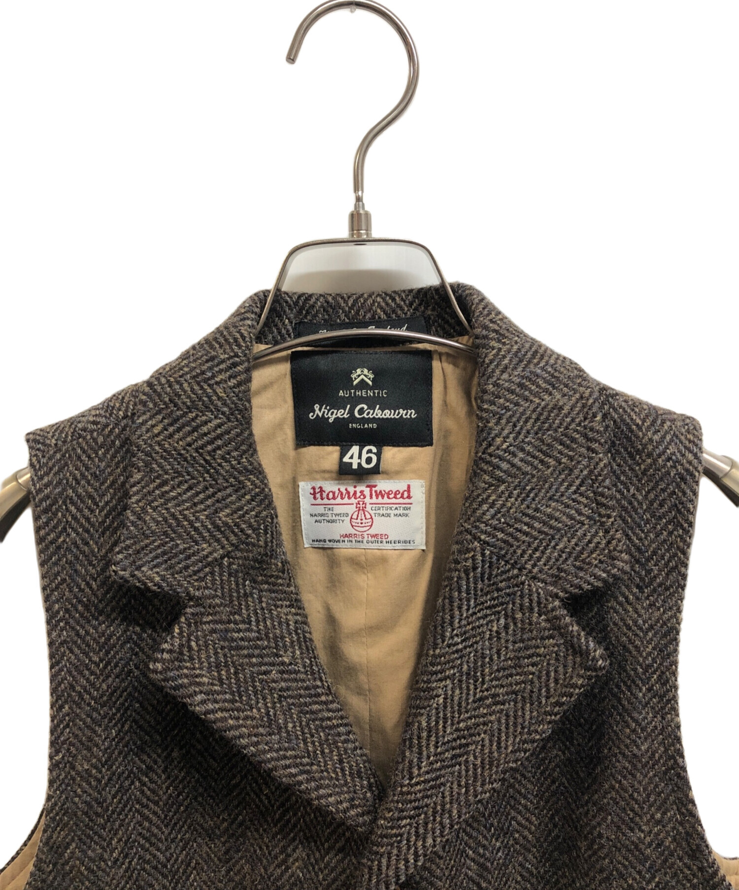 ヤドカリ NigelCabown ナイジェルケーボン ハリスツイードベスト MALLORY VEST - HARRIS TWEED / マロリーベスト - ハリスツイード