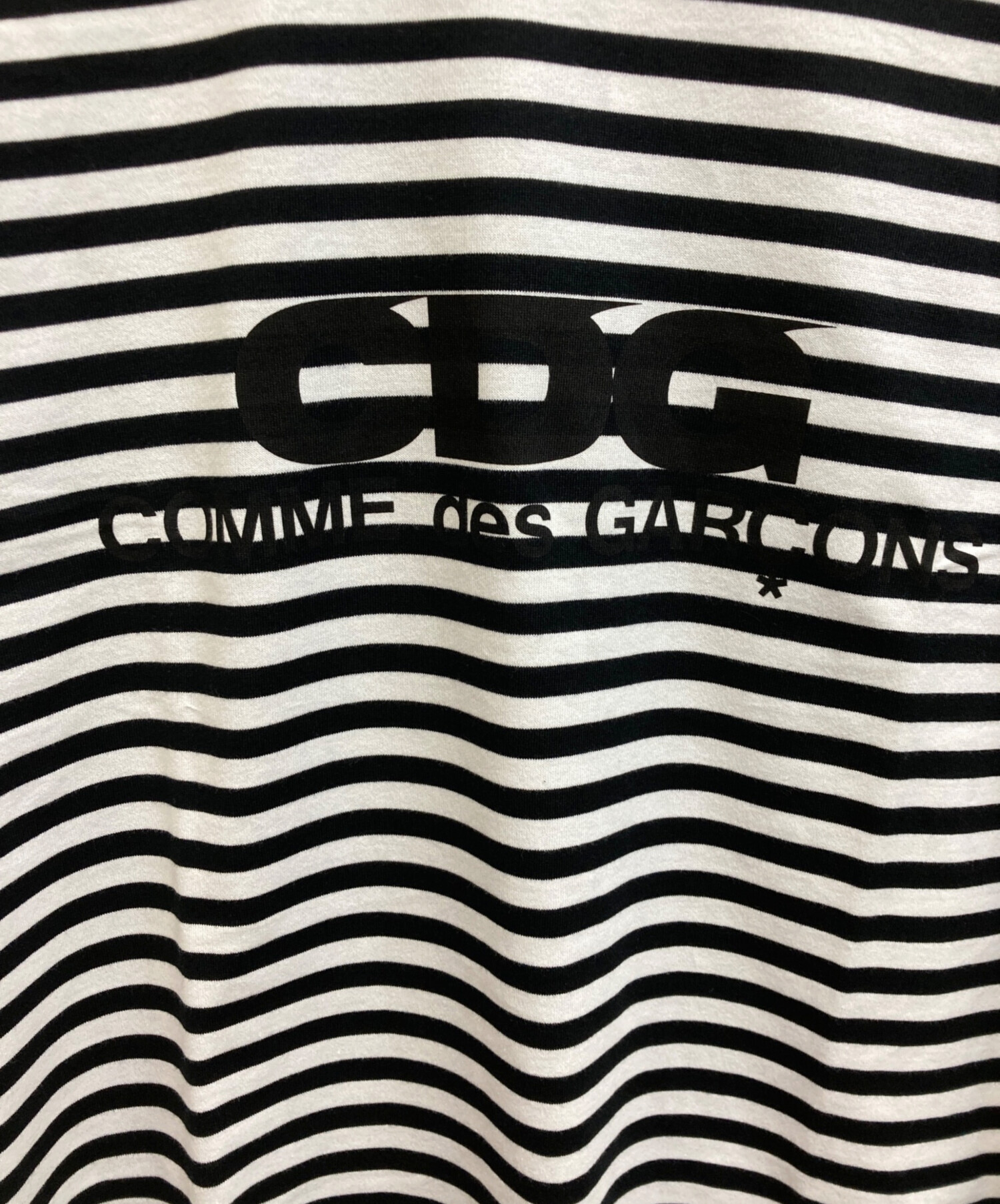 中古・古着通販】CDG (シーディージー) ボーダーTシャツ ホワイト 