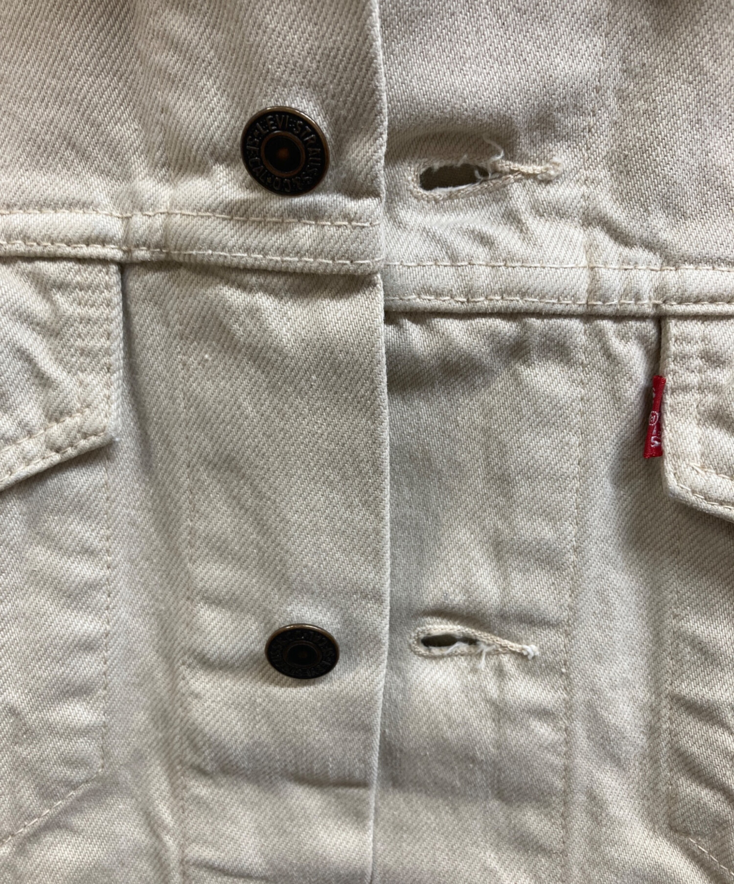 中古・古着通販】LEVI'S (リーバイス) 90'sデニムジャケット ベージュ