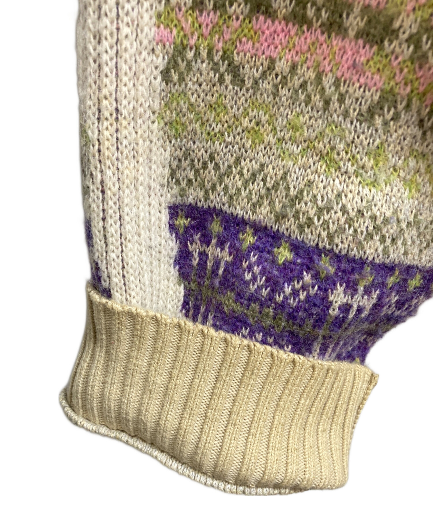 中古・古着通販】KAPITAL (キャピタル) 7G Wool Fair Isle BONE Knit