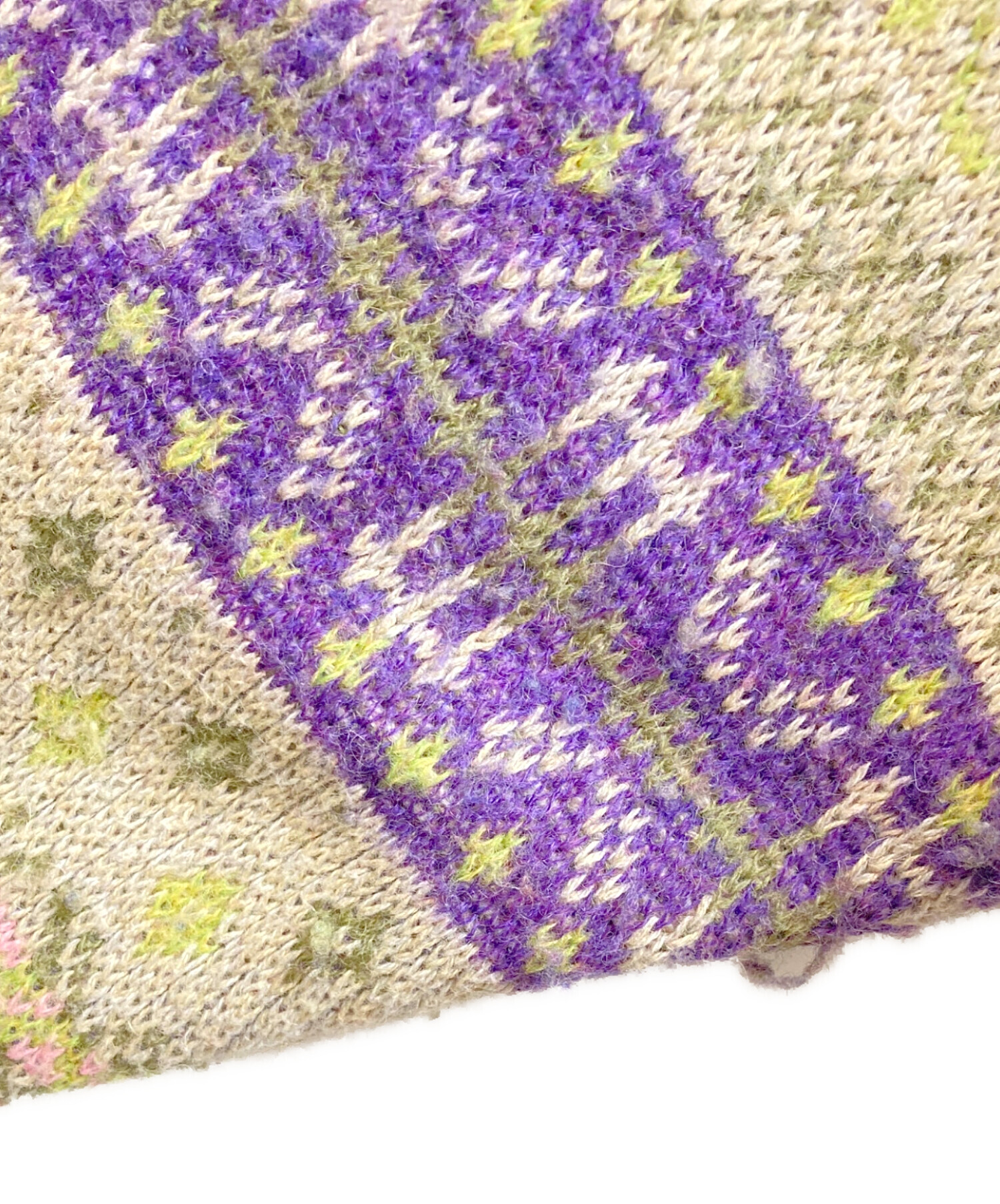 中古・古着通販】KAPITAL (キャピタル) 7G Wool Fair Isle BONE Knit