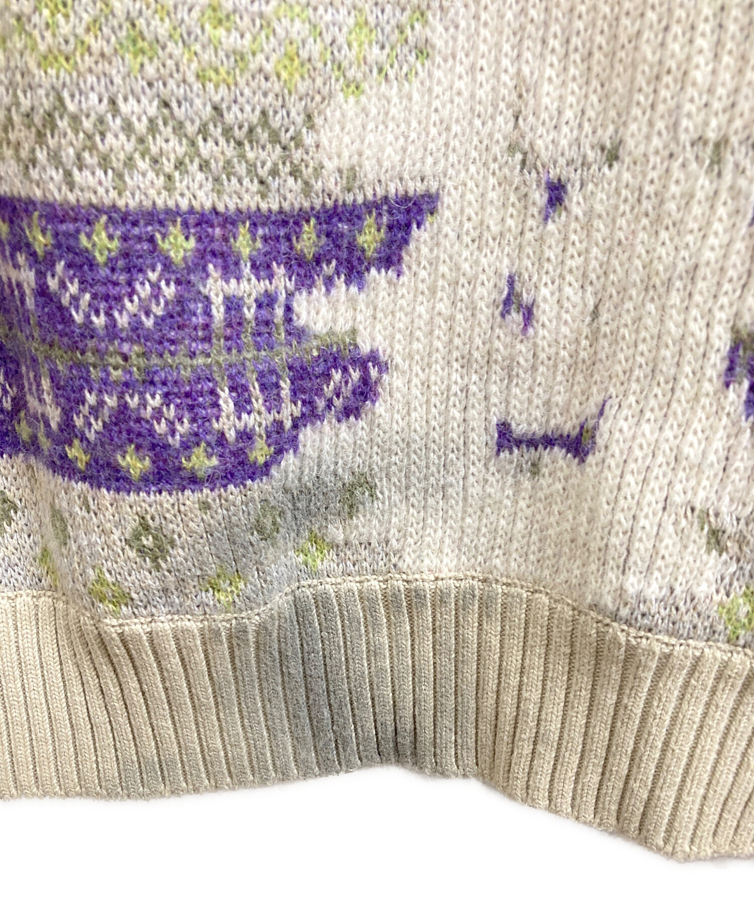 中古・古着通販】KAPITAL (キャピタル) 7G Wool Fair Isle BONE Knit