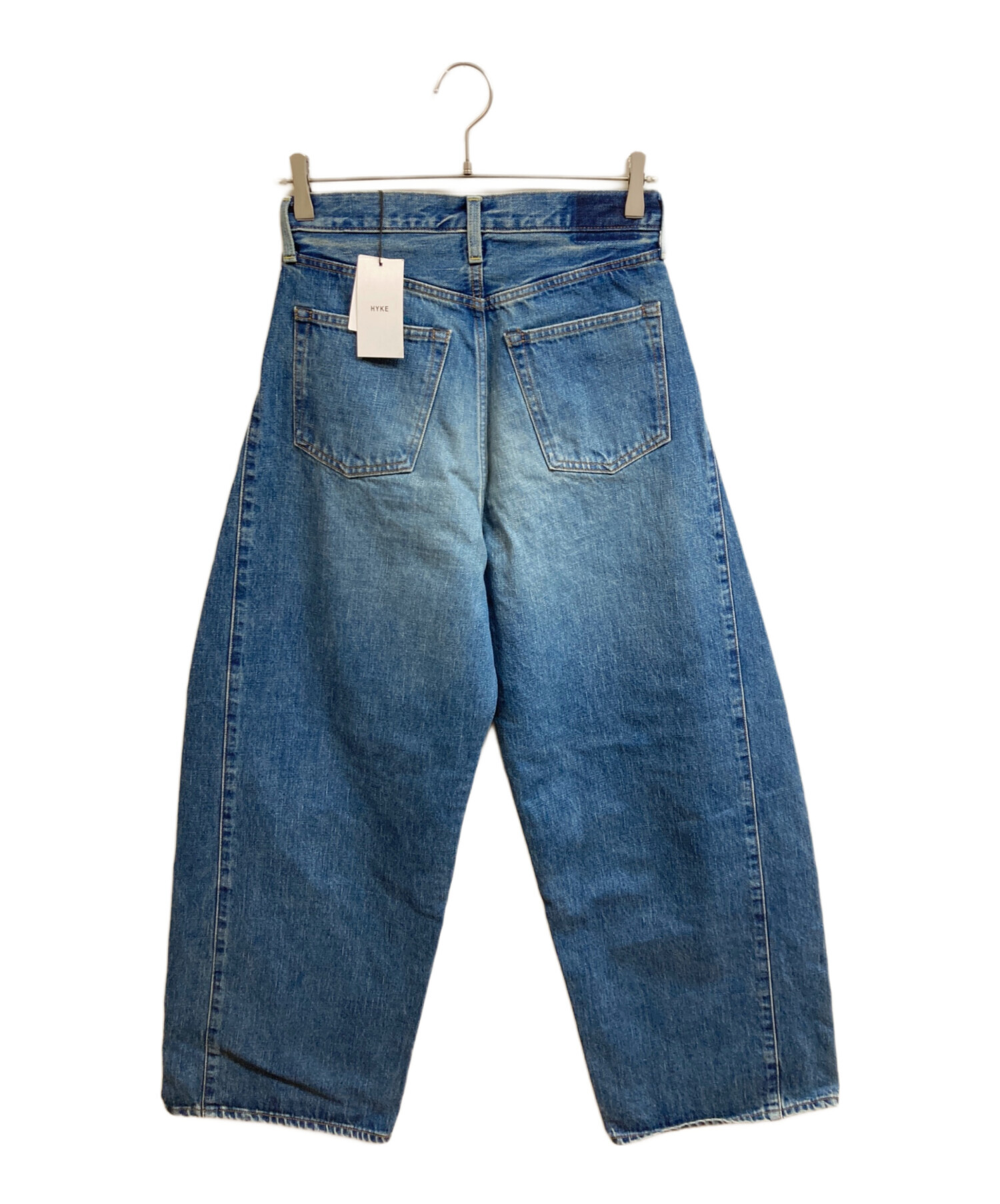 中古・古着通販】HYKE (ハイク) BARREL LEG JEANS ブルー サイズ:1 未 