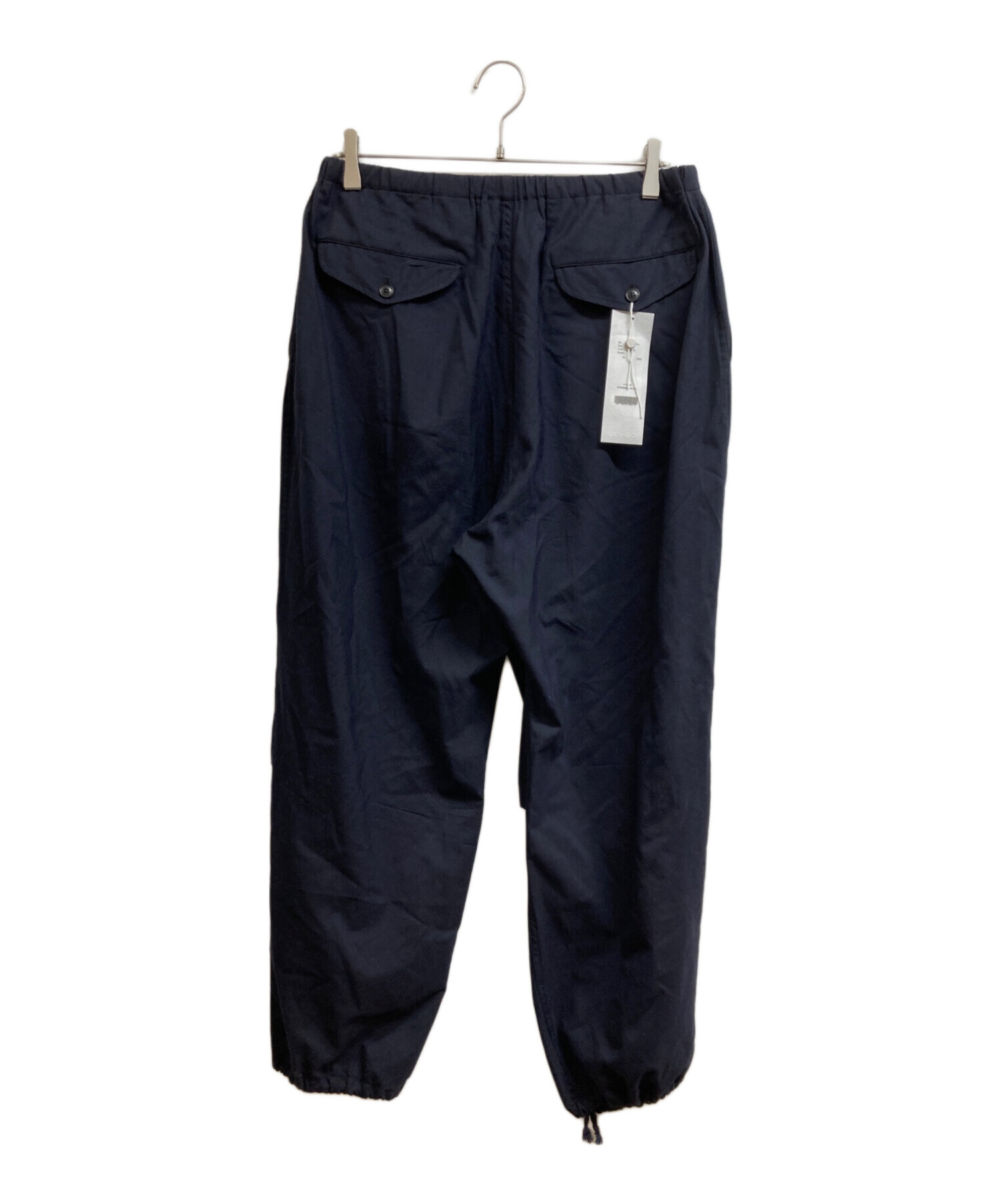 中古・古着通販】COMOLI (コモリ) ウールニータックパンツ ネイビー 