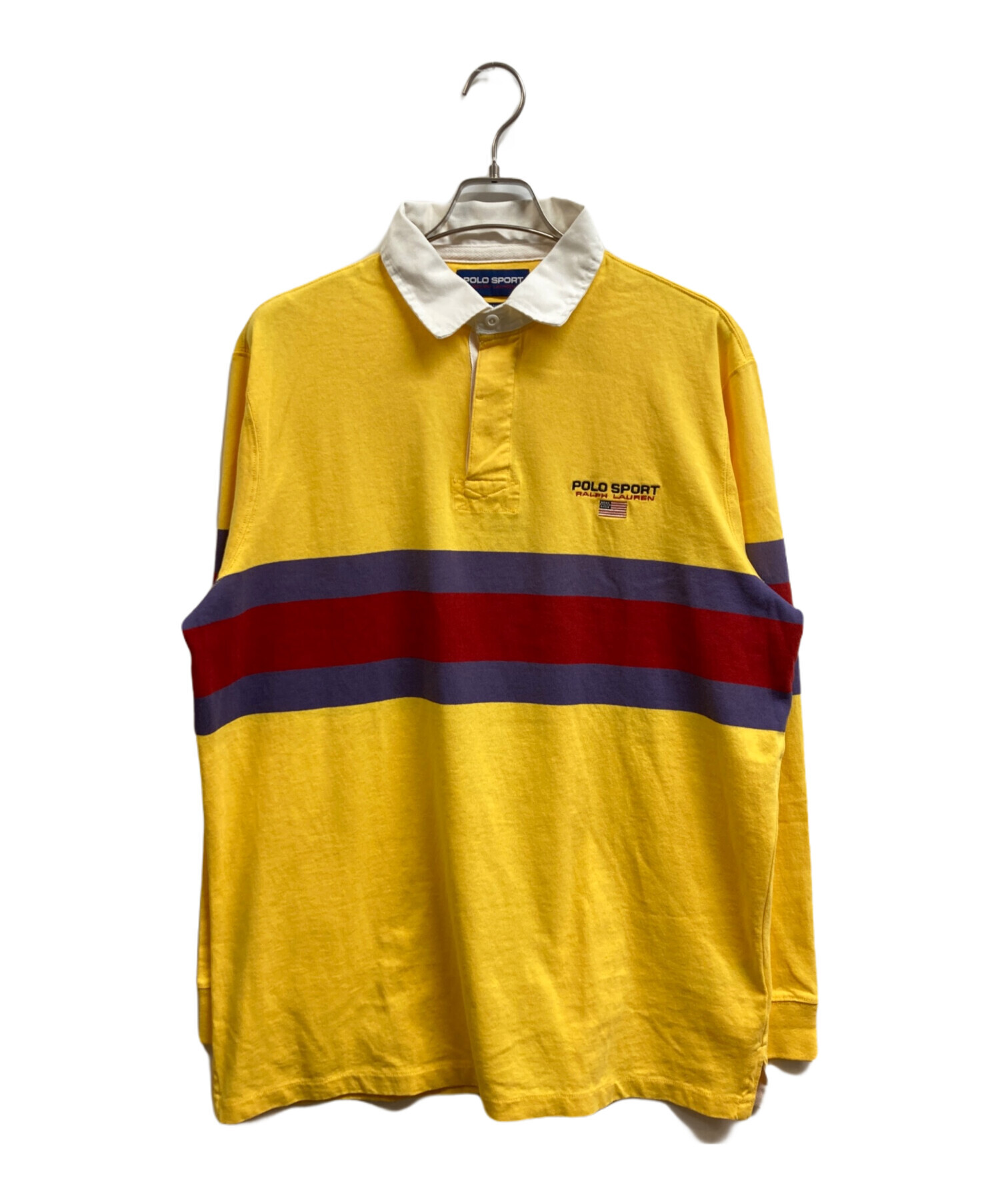 POLOSPORTRALPHLAURENポロスポーツ長袖ラガーシャツ刺繍ロゴ古着 古着 90年代 ラルフローレン Ralph Lauren POLO SPORT ポロスポーツ