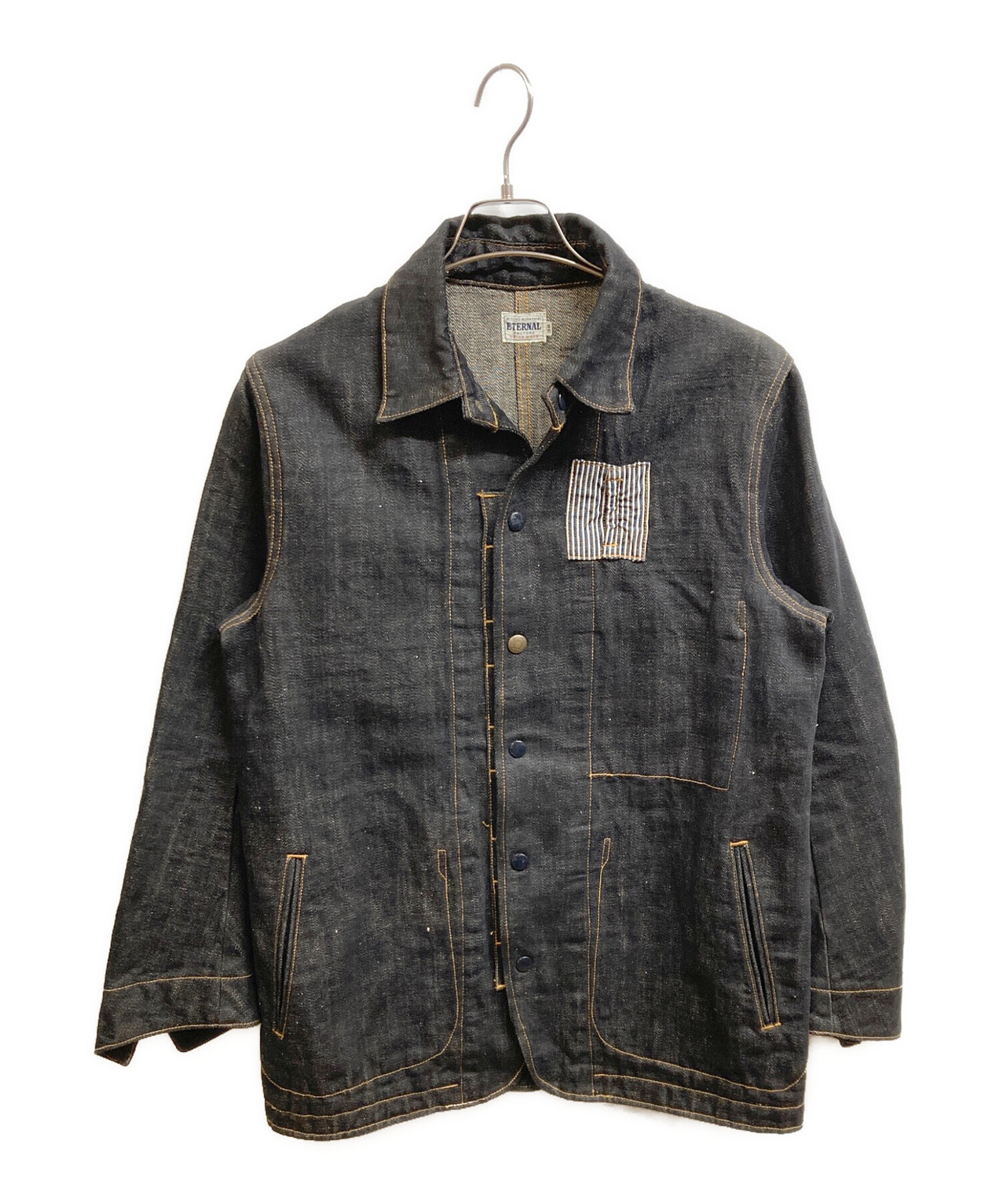 中古・古着通販】ETERNAL (エターナル) ヒッコリー ストライプパッチ