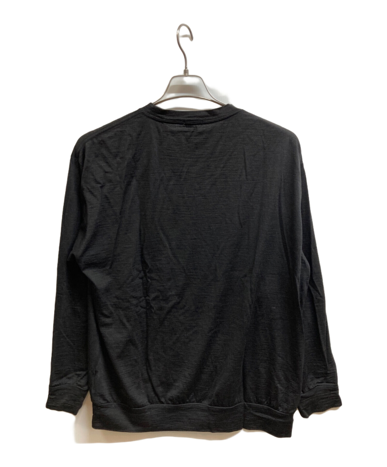 24AW、サイズ3】COMOLI ウール天竺 長袖クルー チャコール COMOLI