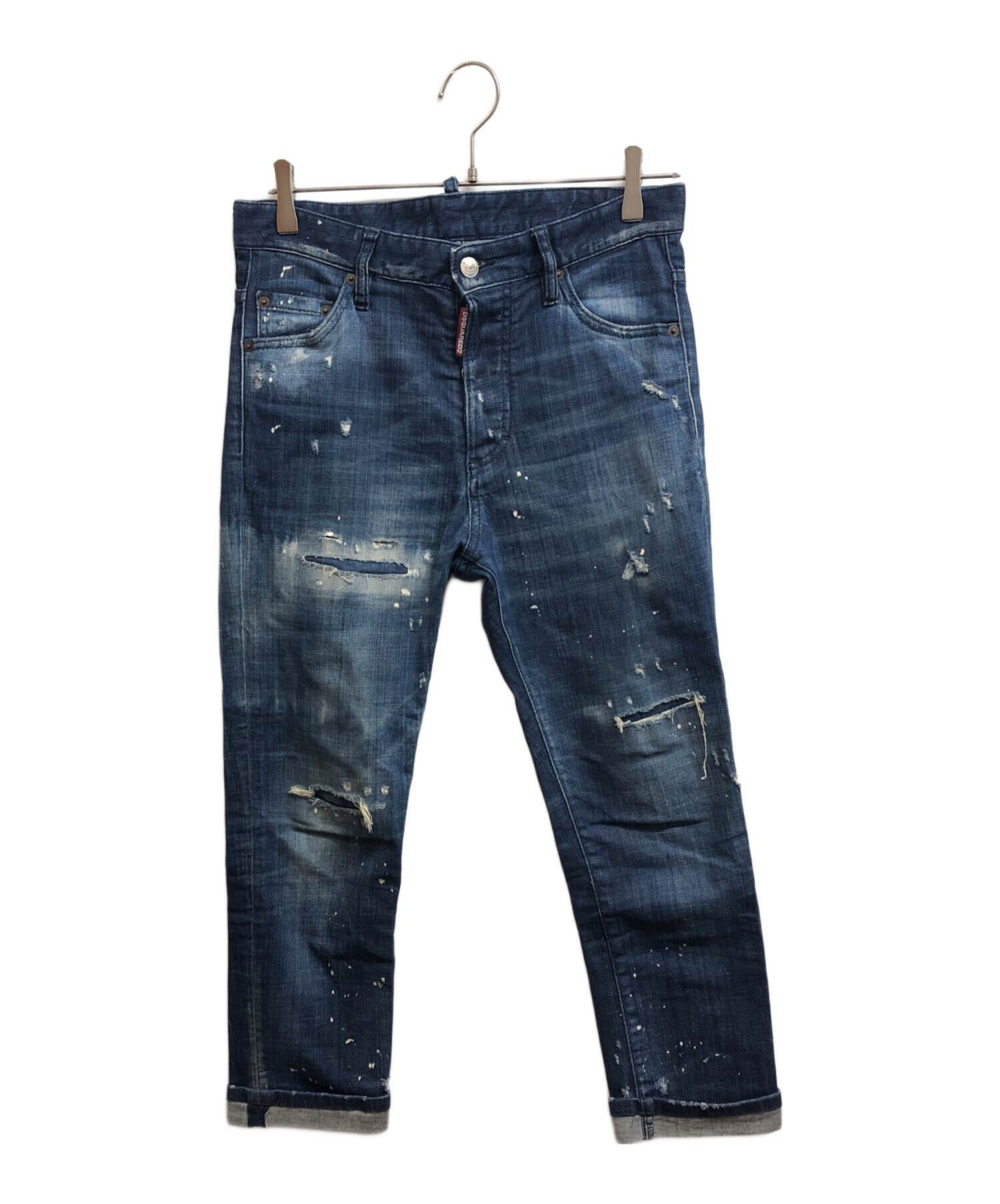 メンズ 定価9万 Dsquared2 Glam Head Jean クロップドデニム