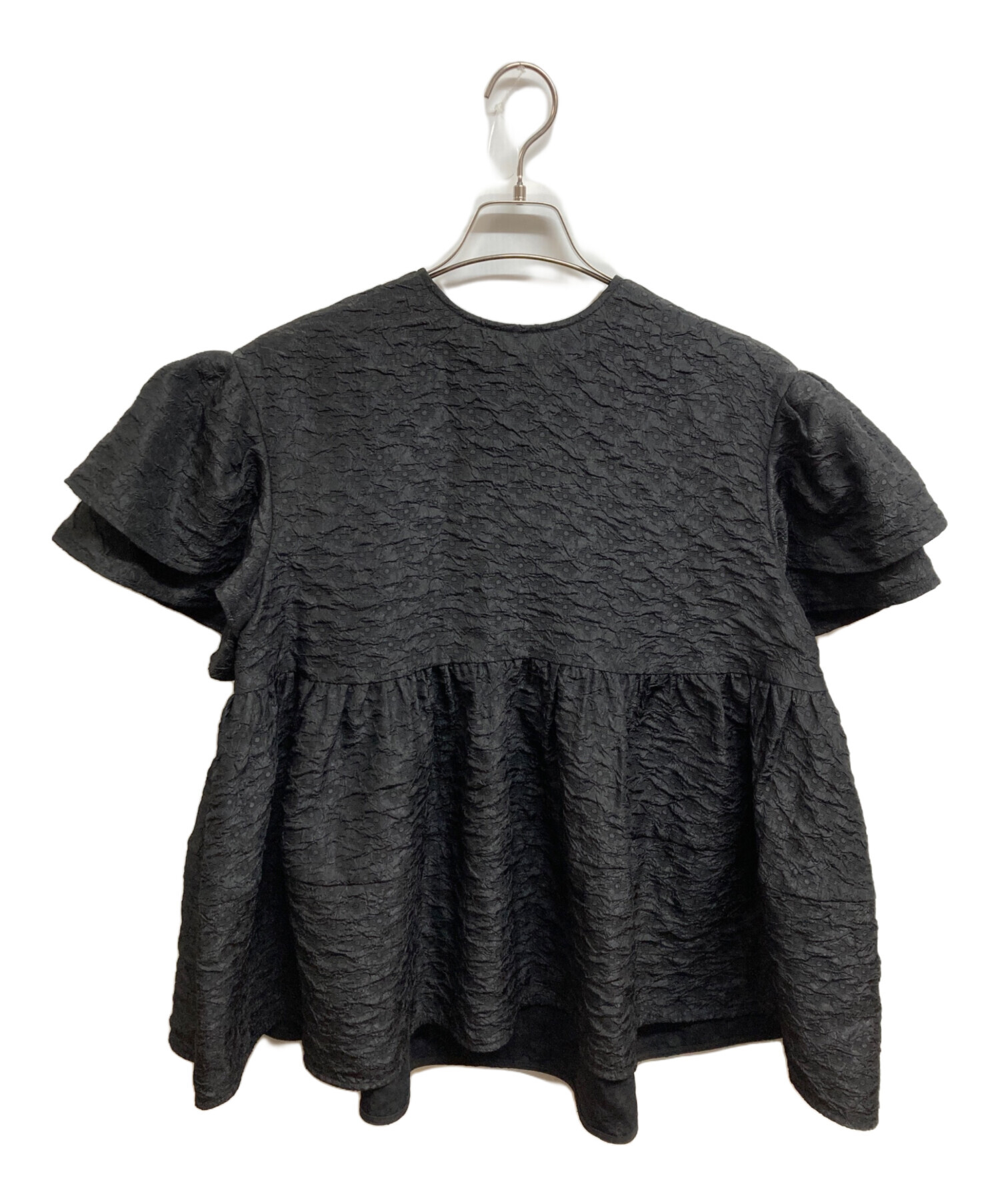 中古・古着通販】UNMINOU (アンミヌ) ダブルフレアジャガードトップス