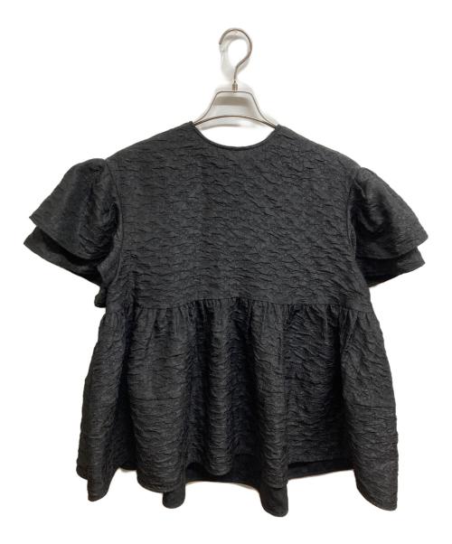 中古・古着通販】UNMINOU (アンミヌ) ダブルフレアジャガードトップス